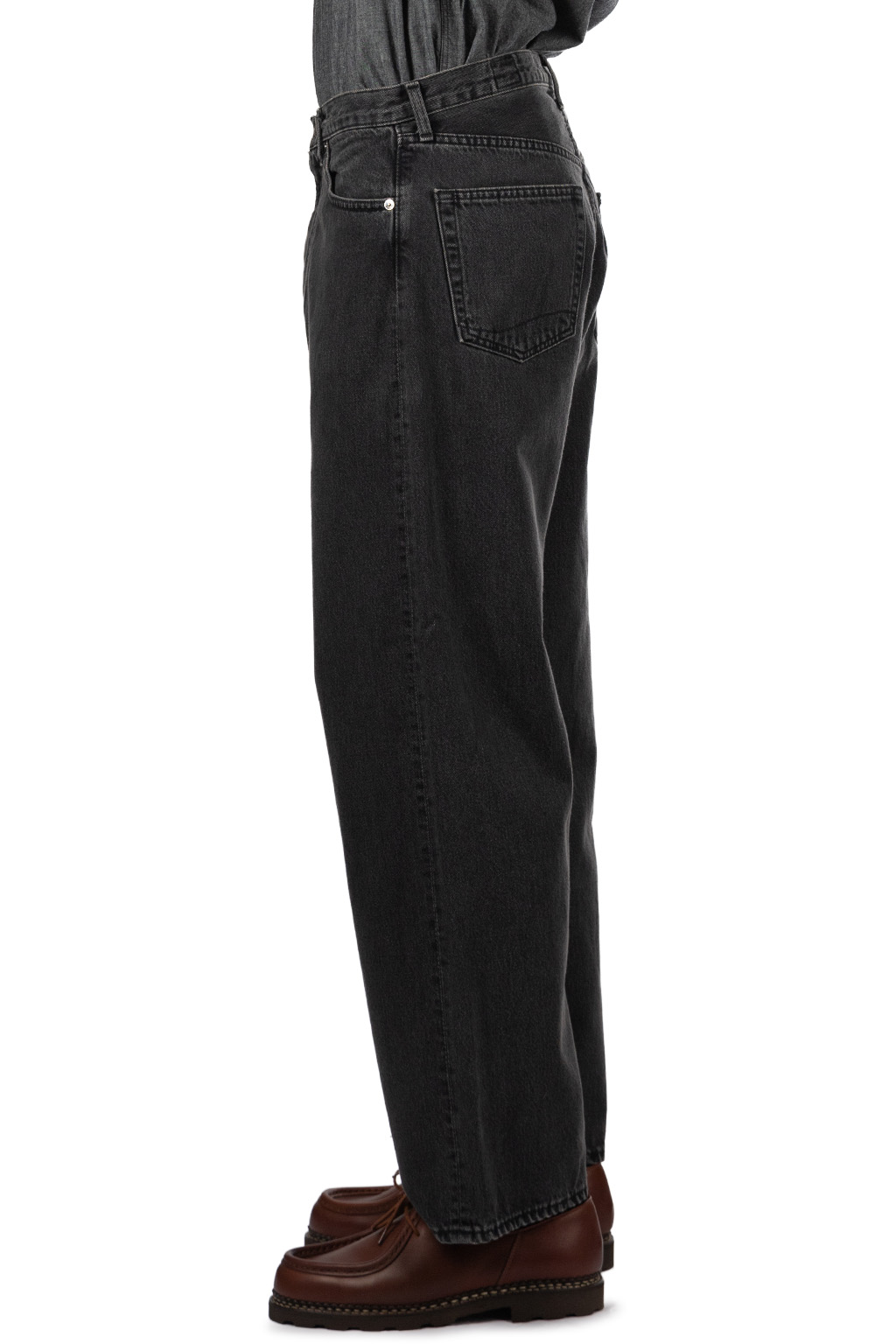 OrSlow - Super Dad's Denim Pants - Black Denim Stone