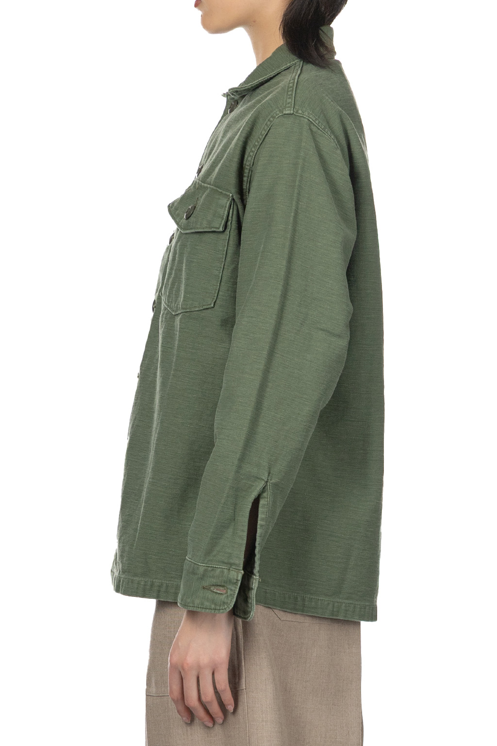 OrSlow US Army Fatigue Shirt (Vintage Washed) - Green Used