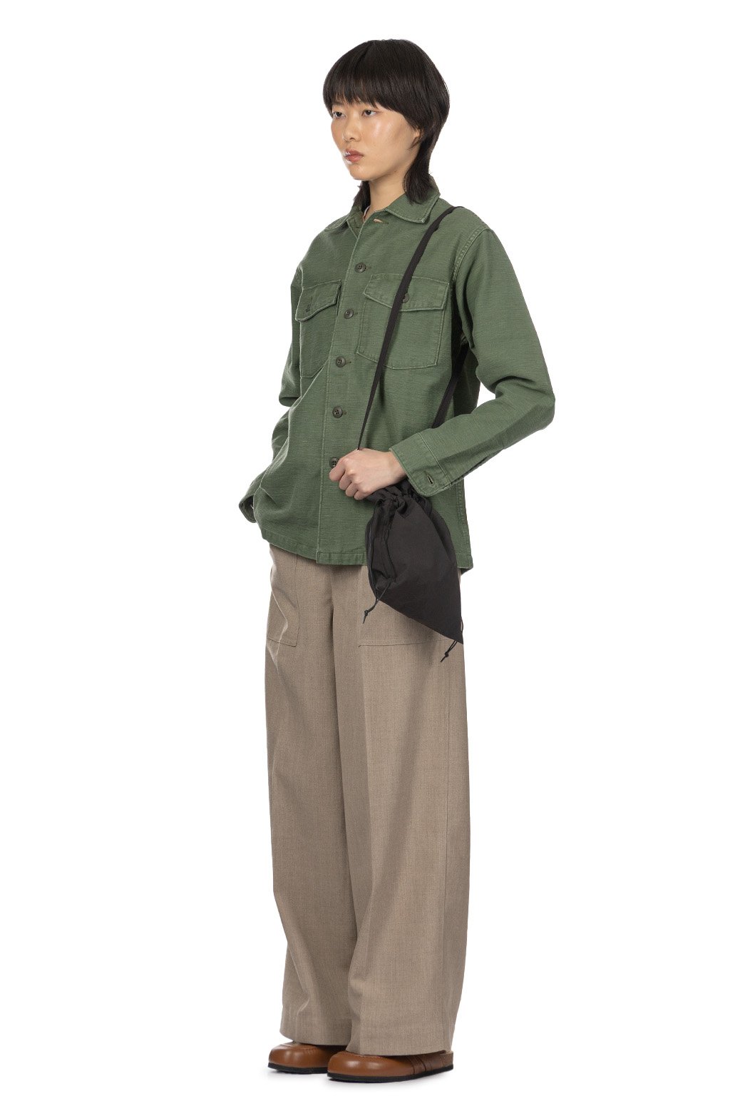 OrSlow US Army Fatigue Shirt (Vintage Washed) - Green Used