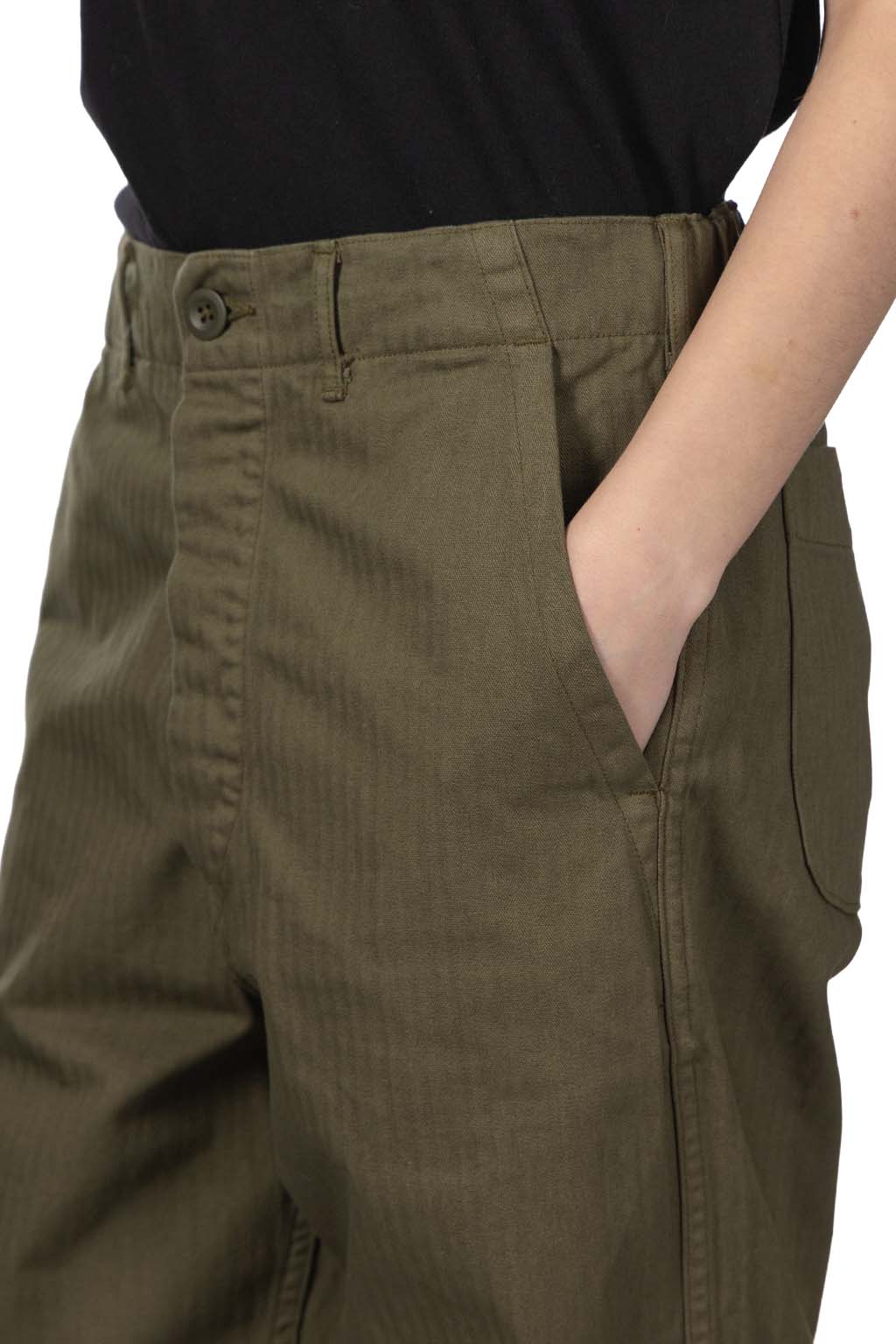 OrSlow - Wide Fit French Work Pants - Army Green