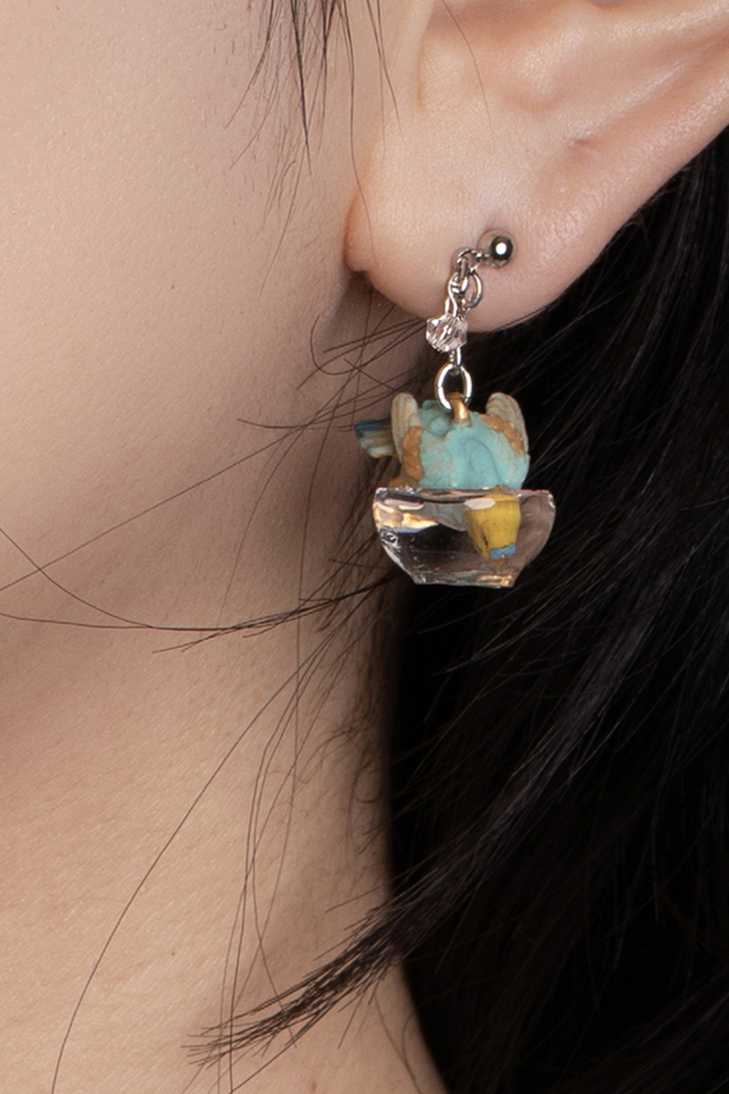 Palnart Poc - Bathing Parakeet Earrings