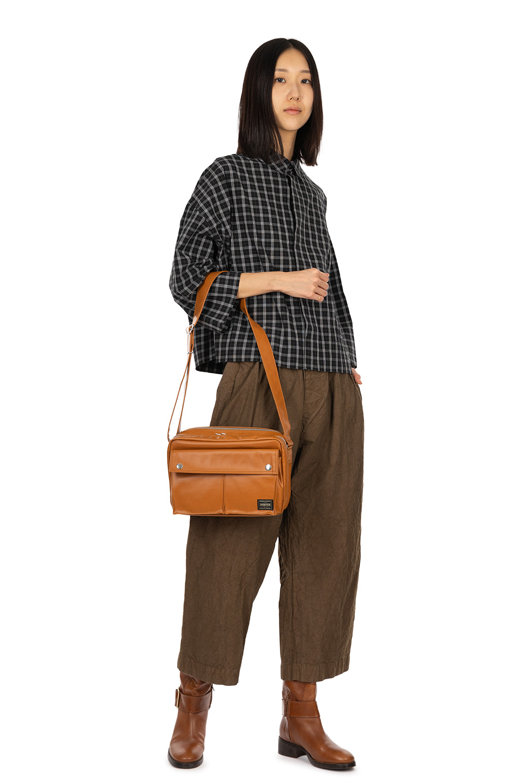 Porter Yoshida - FREE STYLE SLING BAG with zip in 2 Color Choices