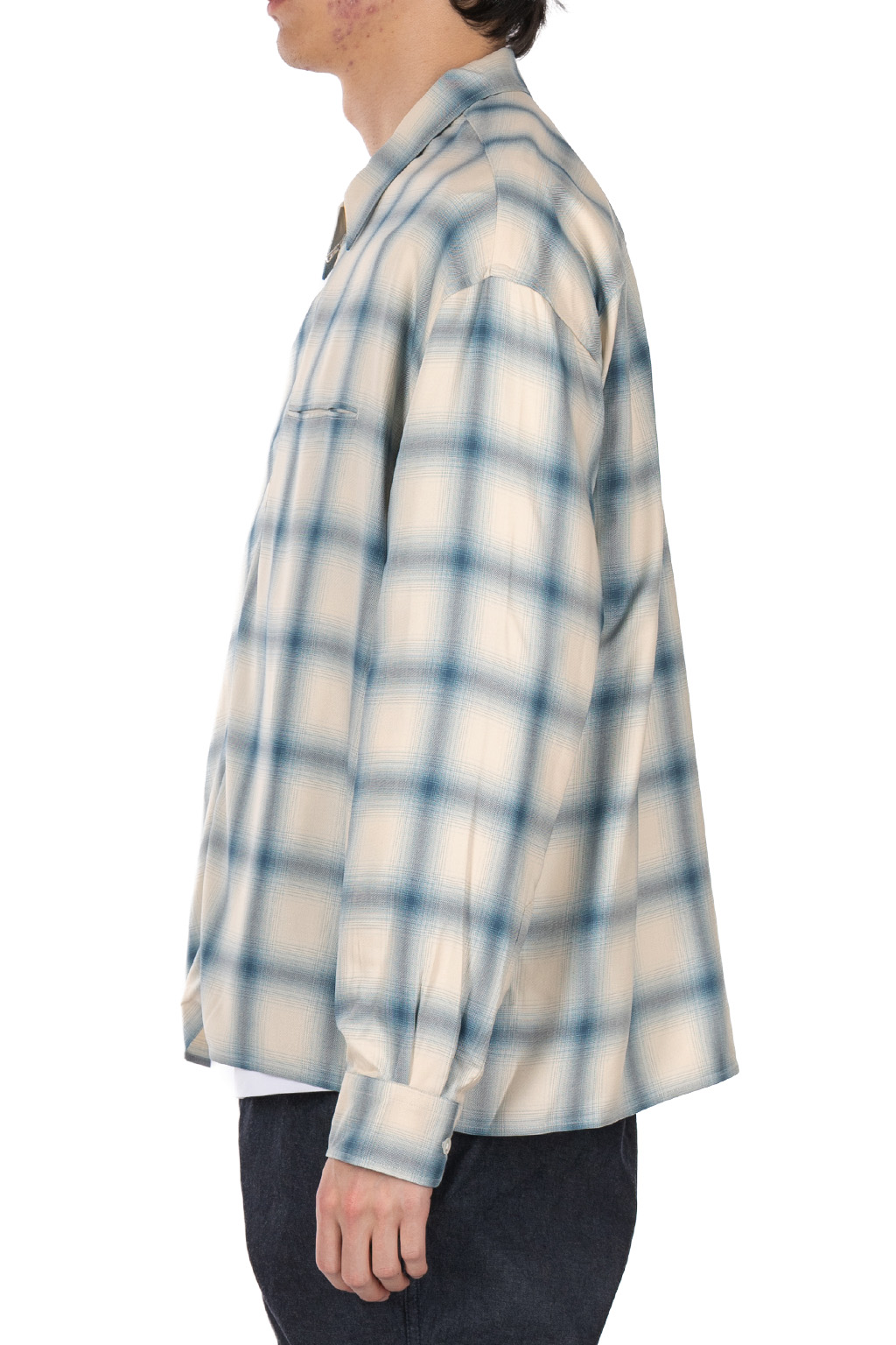 SOPHNET - DRAPE ZIP-UPSHIRT