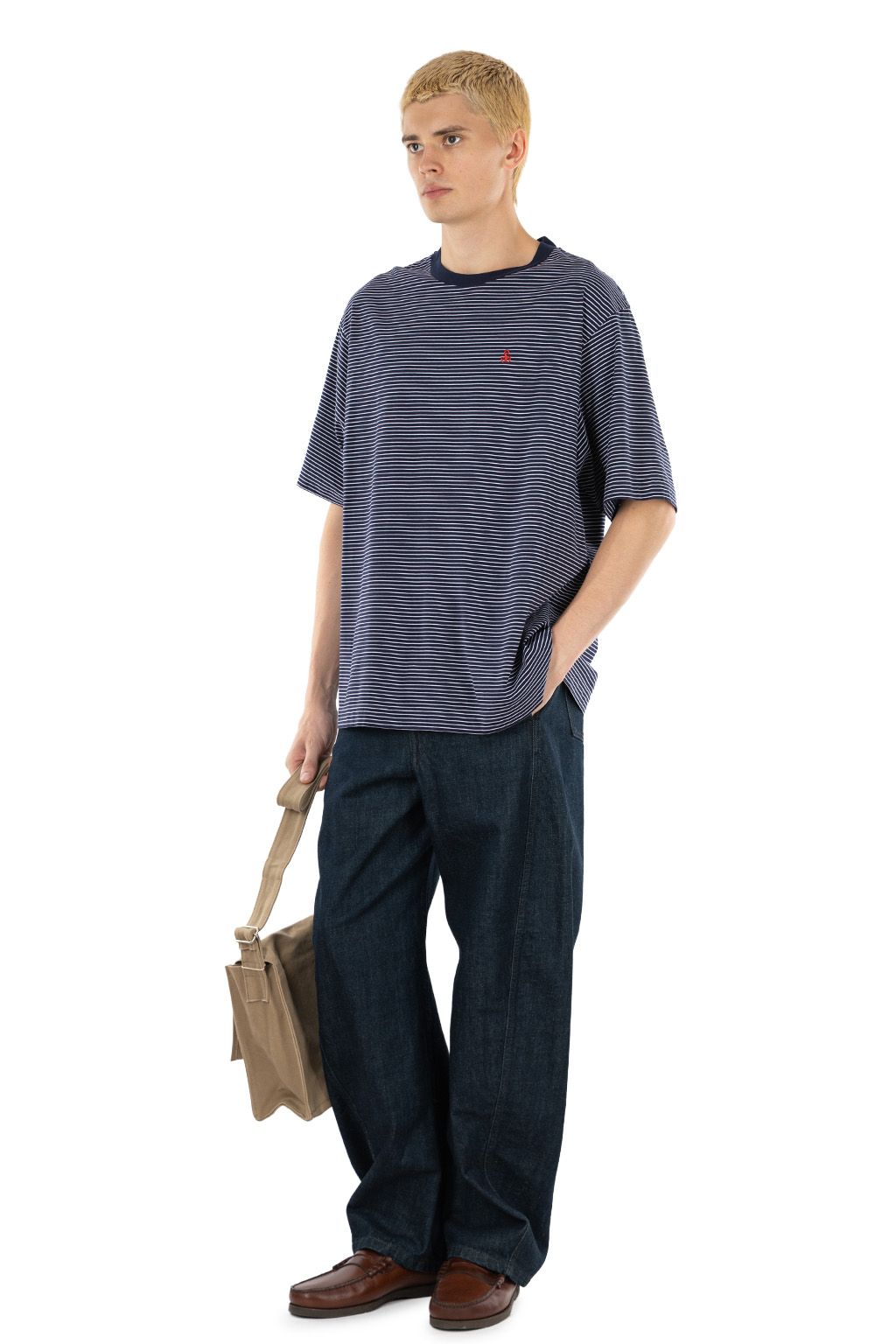 SOPHNET - Scorpion Border Wide Tee - Navy