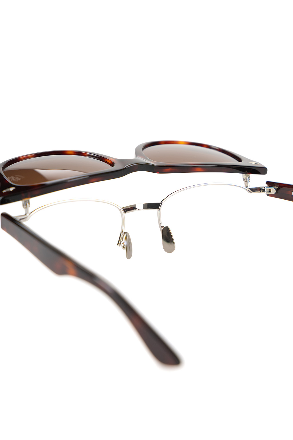 SOPHNET - Filp-UP Wellington Sunglasses - Brown