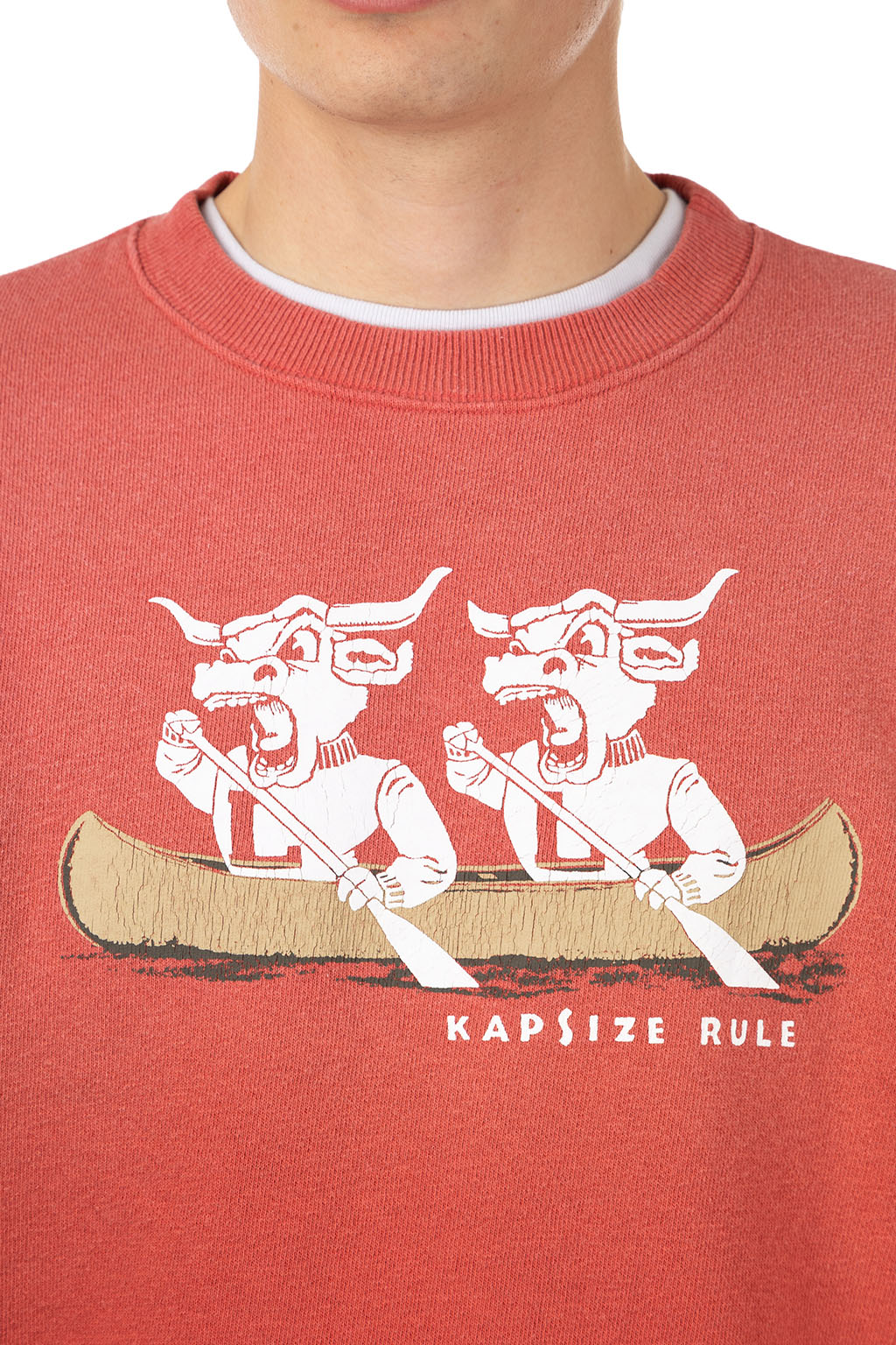 Kapital - SWT Knit Crew SWT("L" LONGHORN) - Red