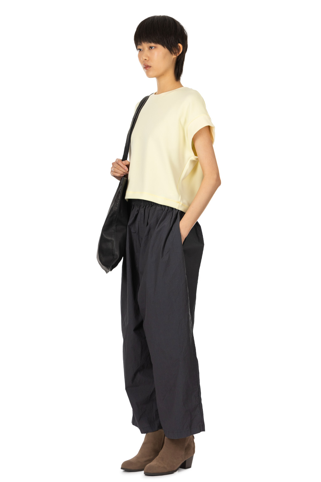 SYNTH - Sleeveless Cropped T - Butter Yellow