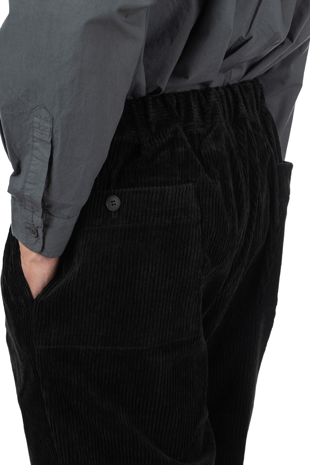 Still by hand - Corduroy Easy Pants - Black