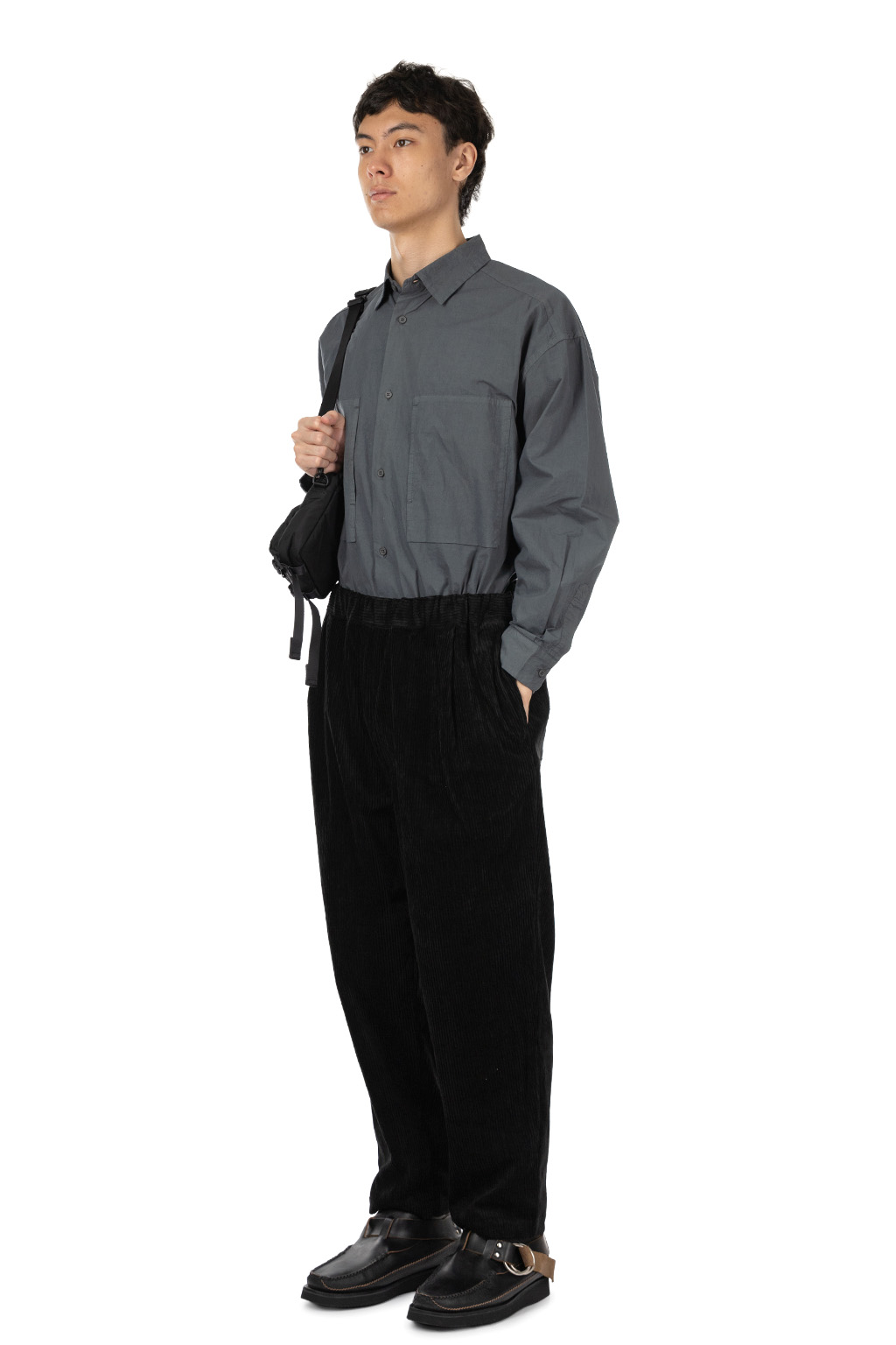 Still by hand - Corduroy Easy Pants - Black