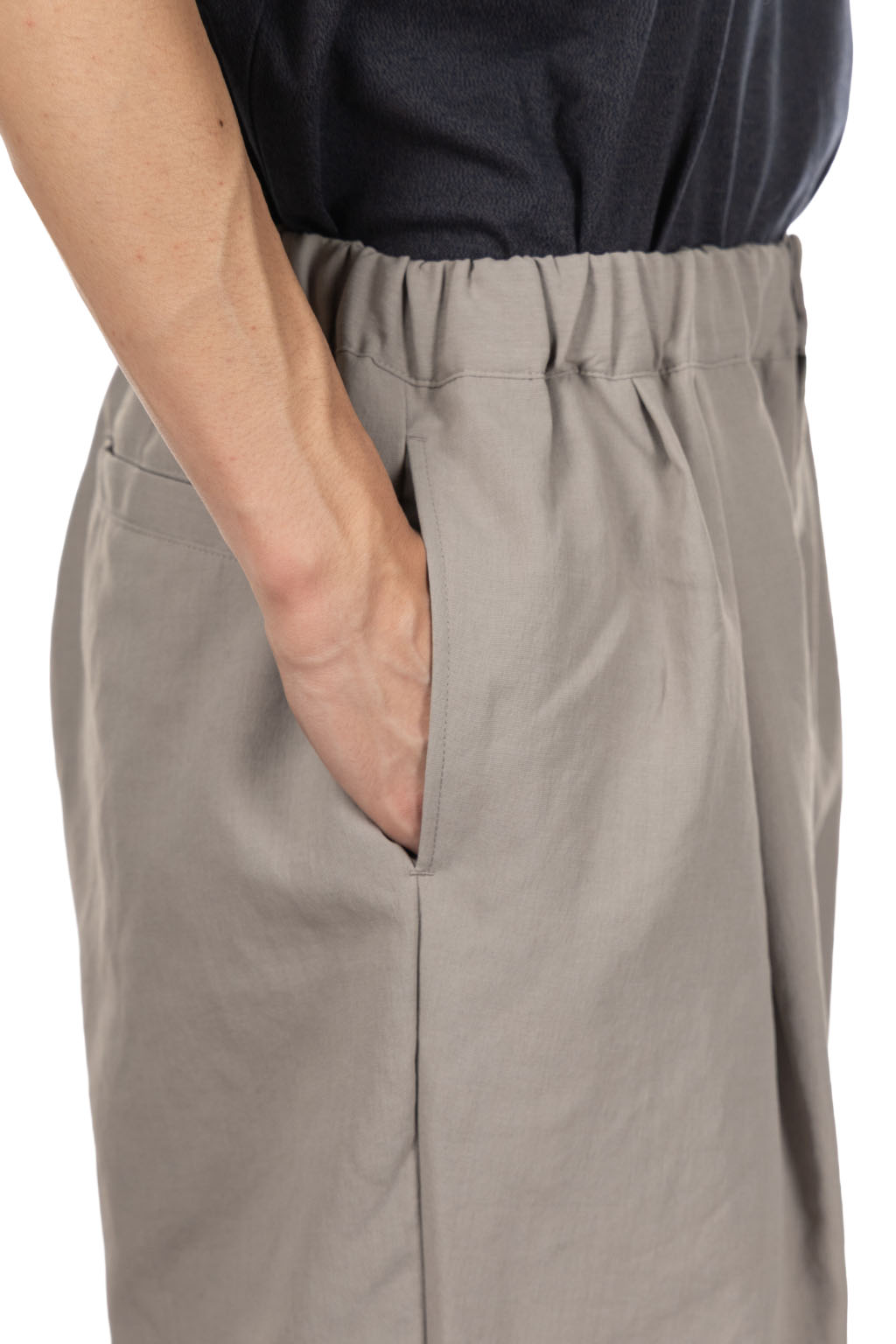 Still by hand - Elasticated Easy Pants - Greige