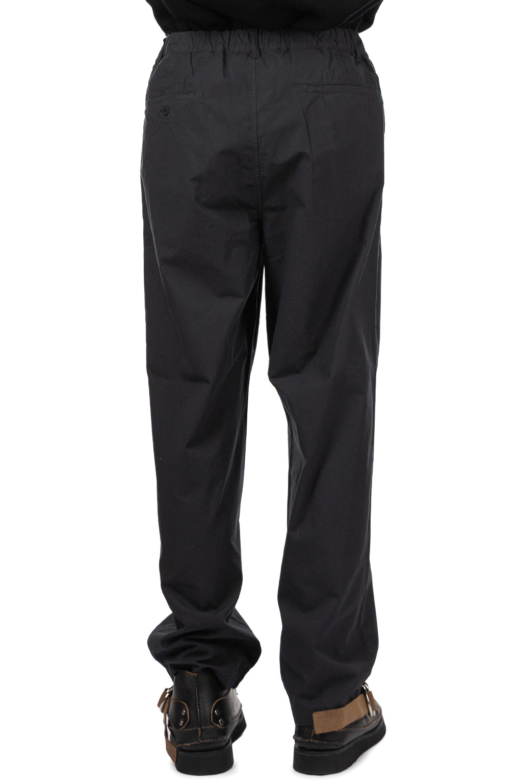 Still by hand - Garment-Dye Deep Tuck Pants - Blue Charcoal