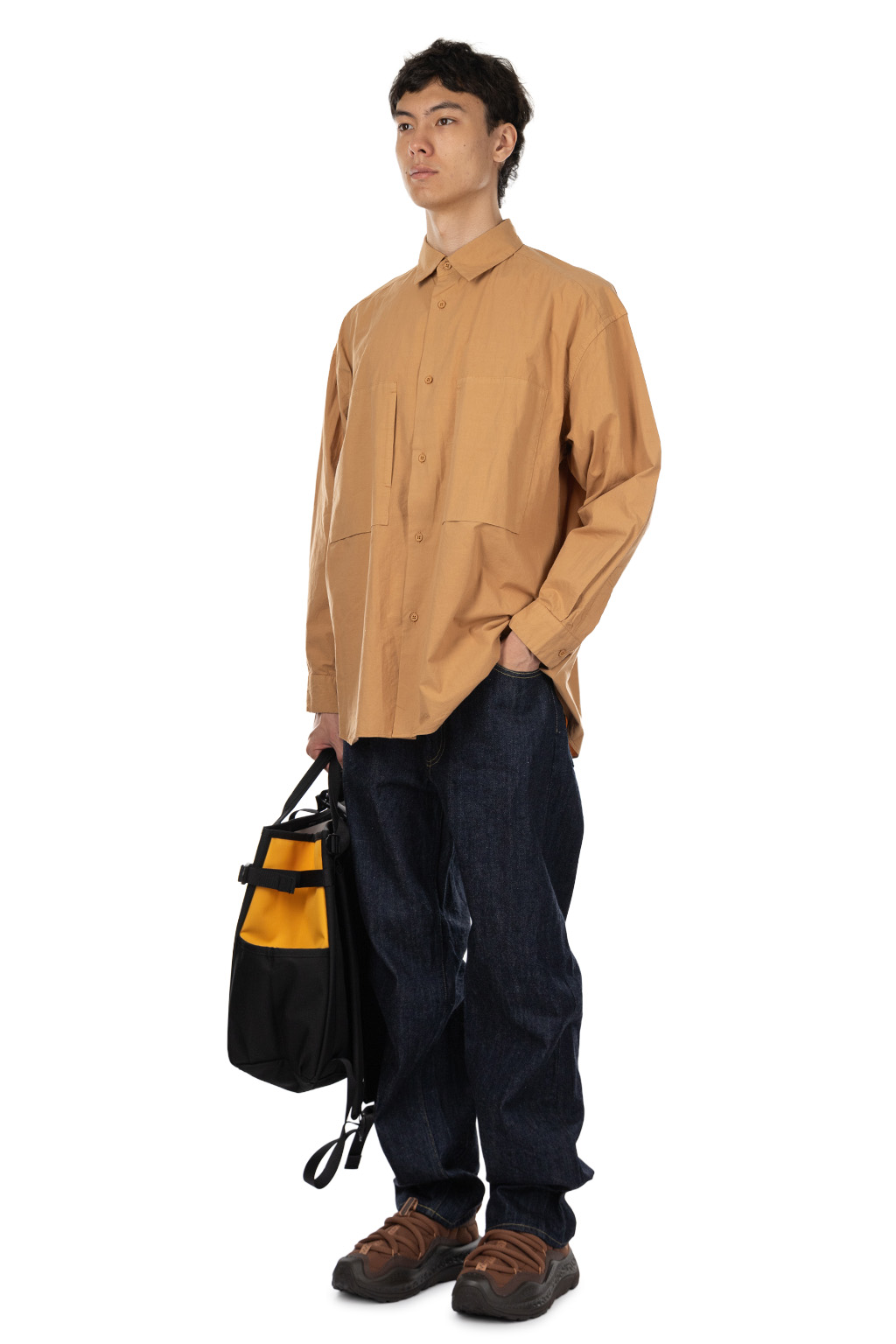 Still by hand - Garment-Dye Over Shirt - Pale Orange