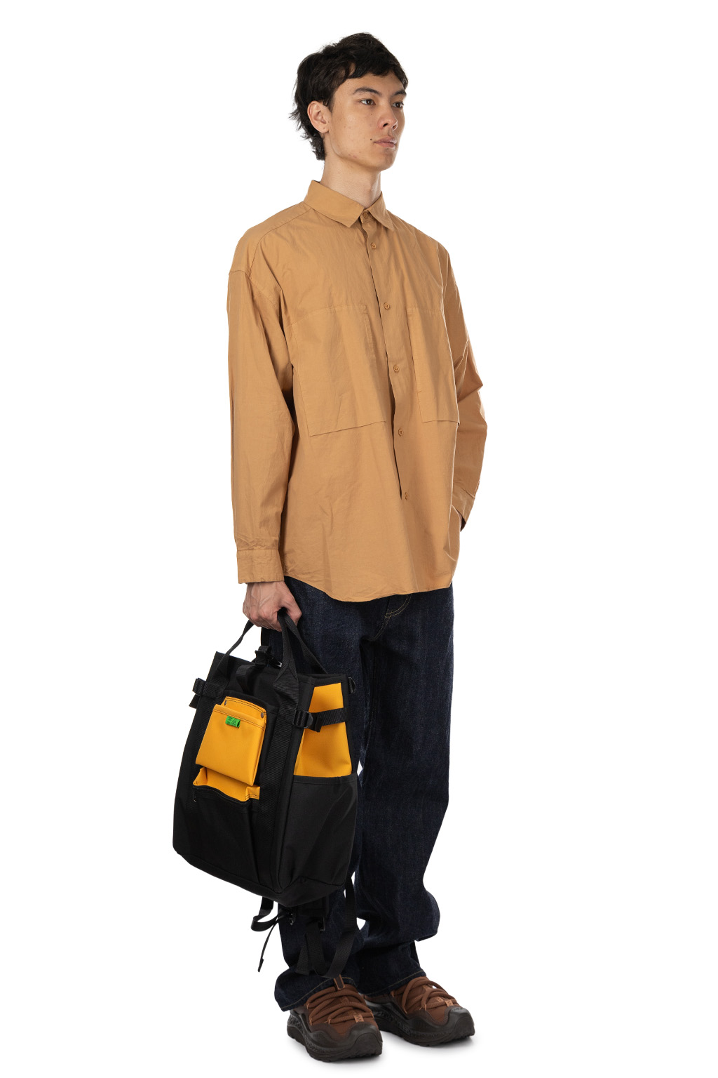 Still by hand - Garment-Dye Over Shirt - Pale Orange