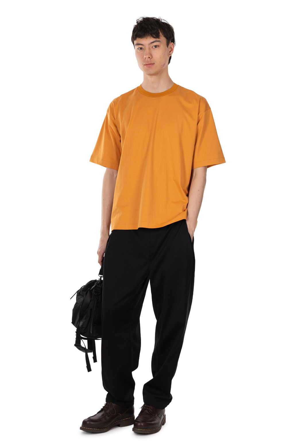 Still by hand - Knitted rib t-shirt - Dusty Orange