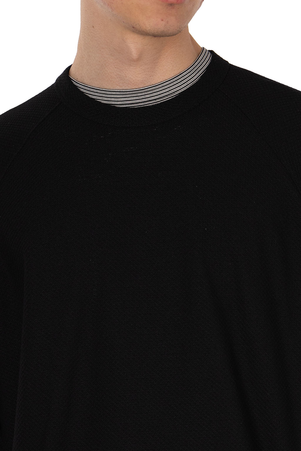 Still by hand - Moss stitch long sleeve  - Black