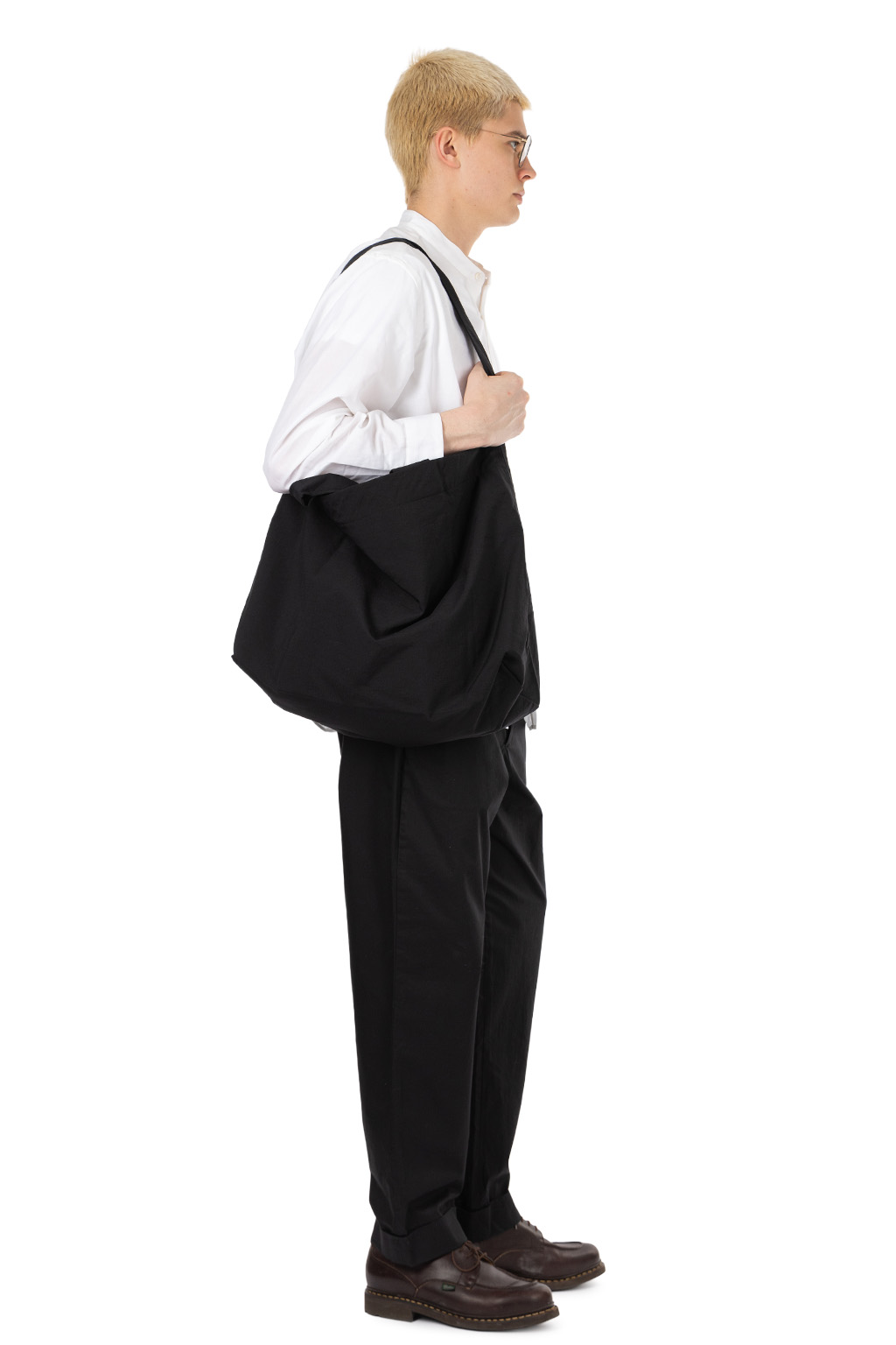 Still by hand - Nylon ox two-way bag - Ink Black