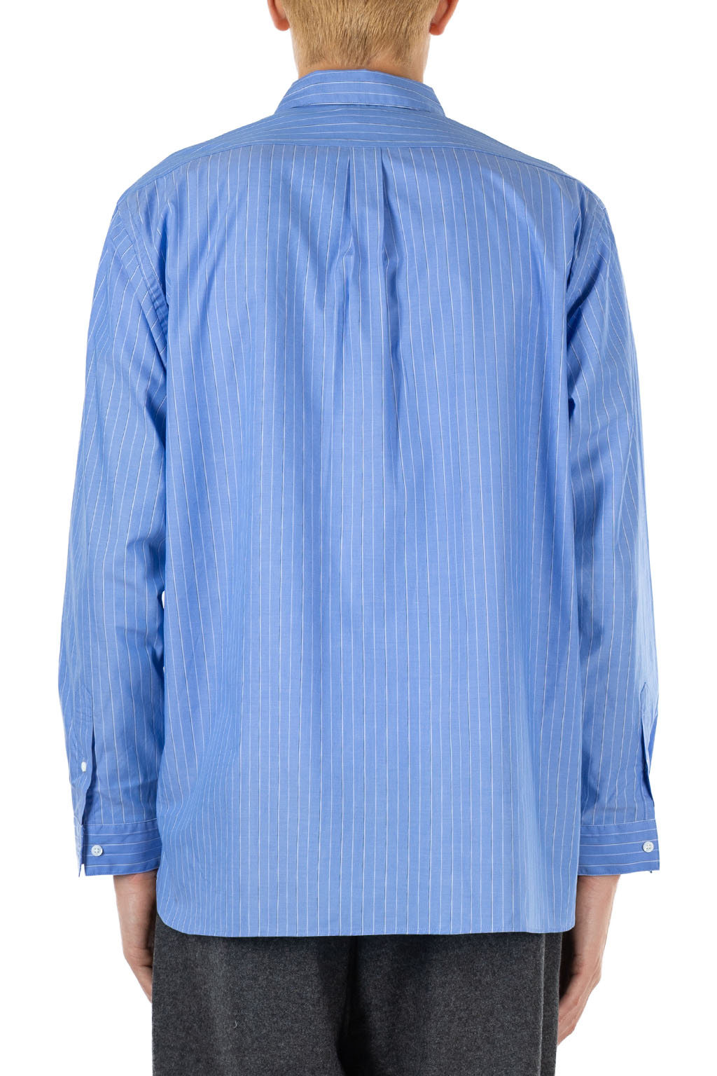 Still by hand - Regular Collar Shirt - Blue Stripe