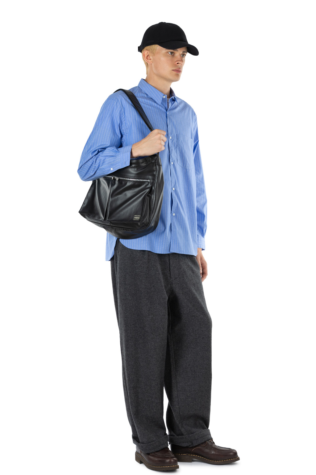 Still by hand - Regular Collar Shirt - Blue Stripe