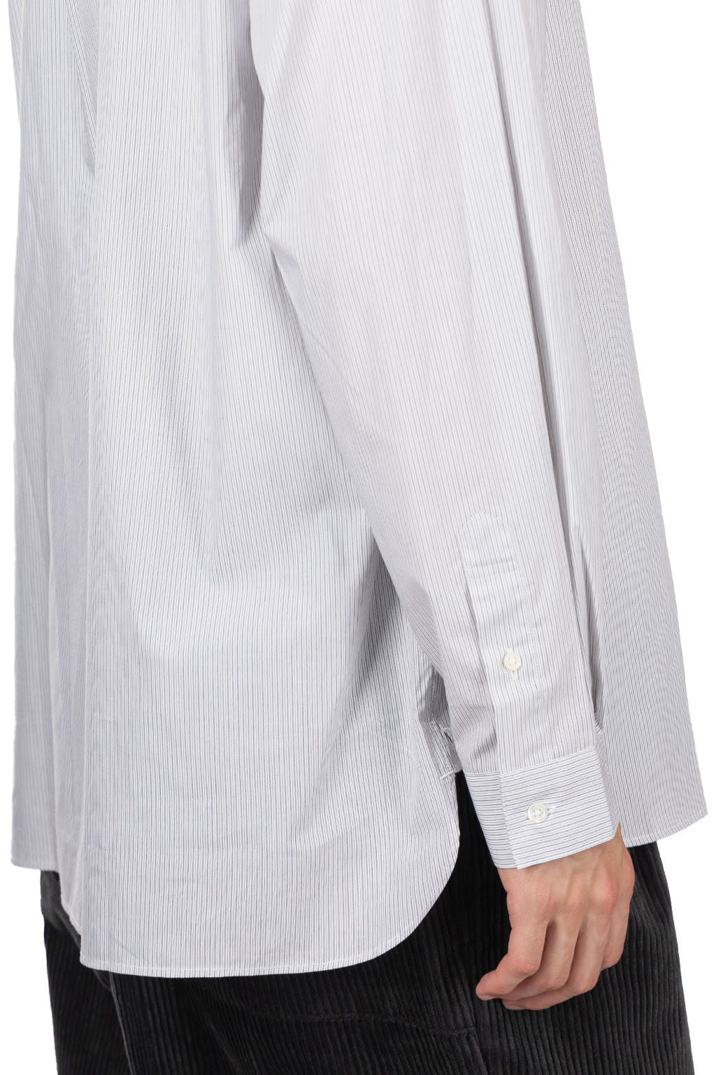 Still by hand - Regular Collar Shirt - Grey Stripe