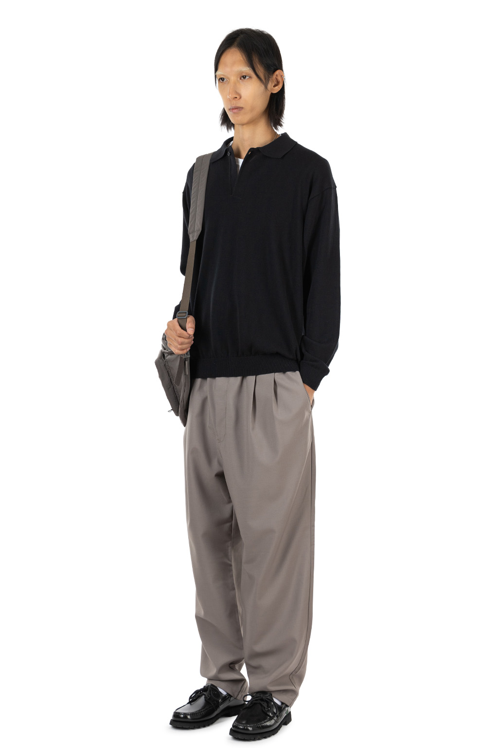 Still by hand - Relaxed 2-Pleat Pants - Greige