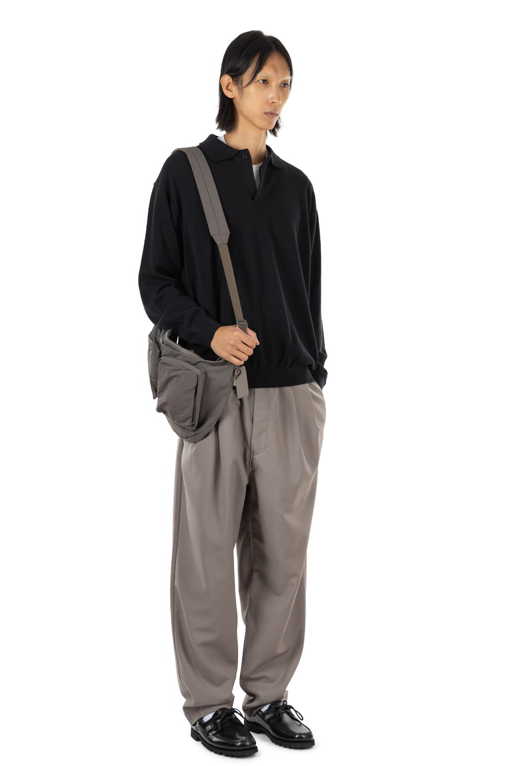 Still by hand - Relaxed 2-Pleat Pants - Greige