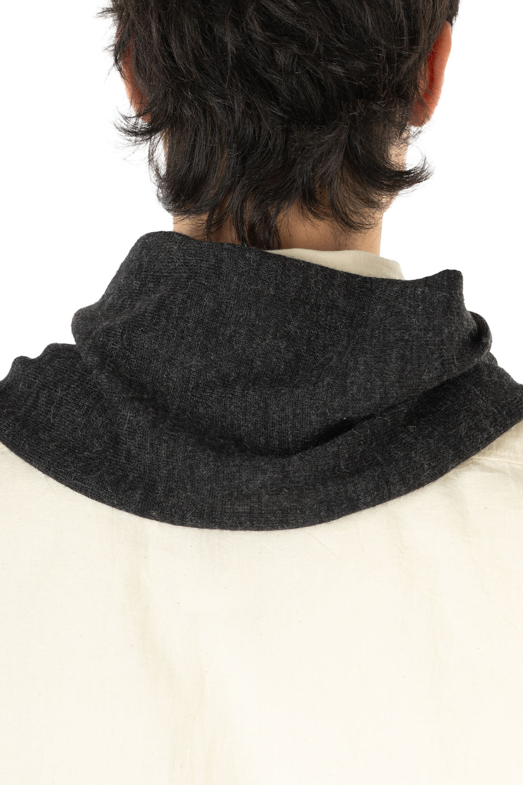 Still by hand - Shoulder Stole - Alpaca Yarn - Charcoal