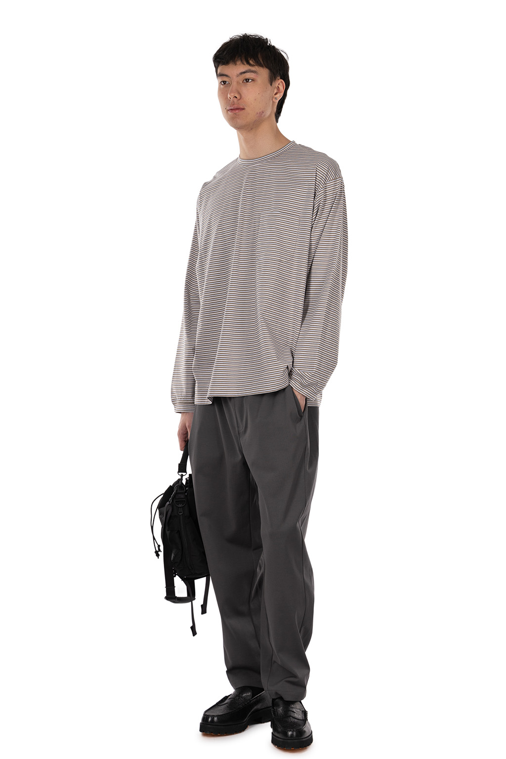 Still by hand - Striped long sleeve - Beige x White