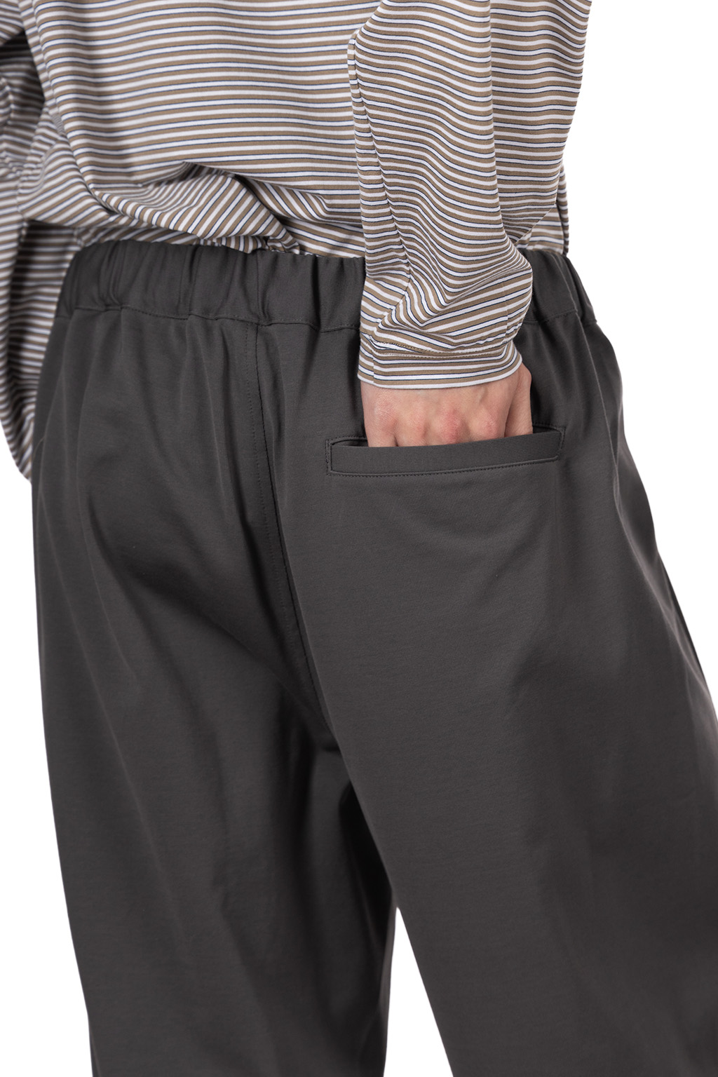 Still by hand - Twisted jersey pants -Charcoal