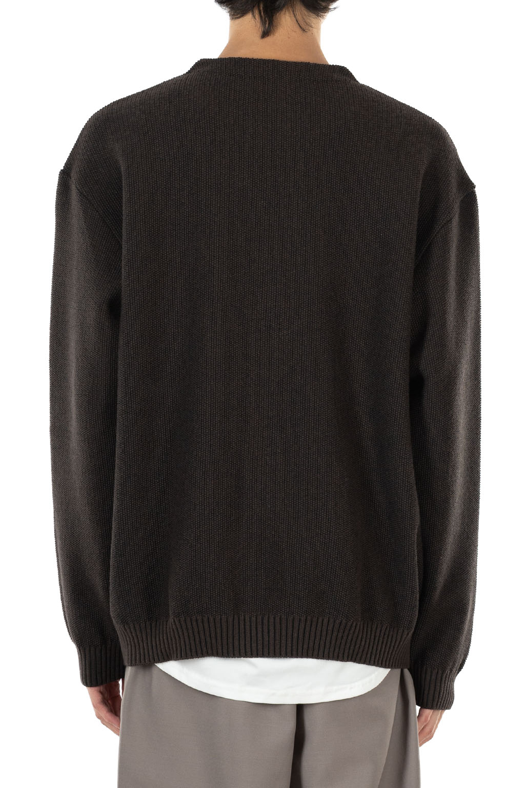 Still by hand - Zip Up Cardigan - Brown Charcoal