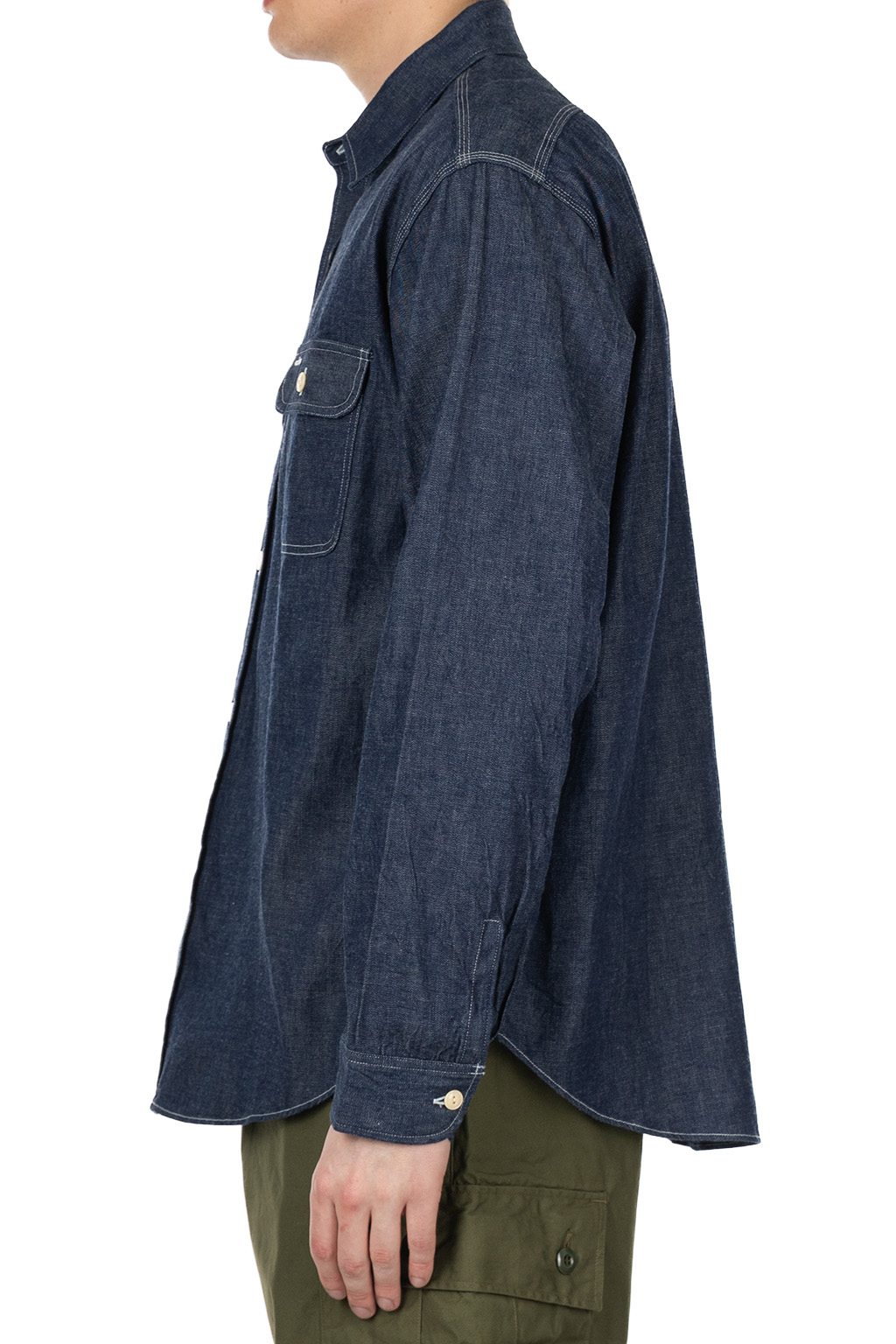 Sugar Cane - Blue Denim Work Shirt