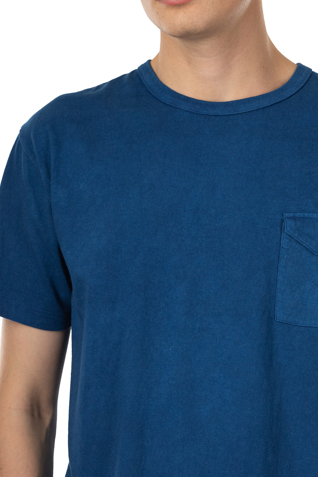 Fiction Romance - 18s Cotton Indigo Dye Pocket Tee - Blue
