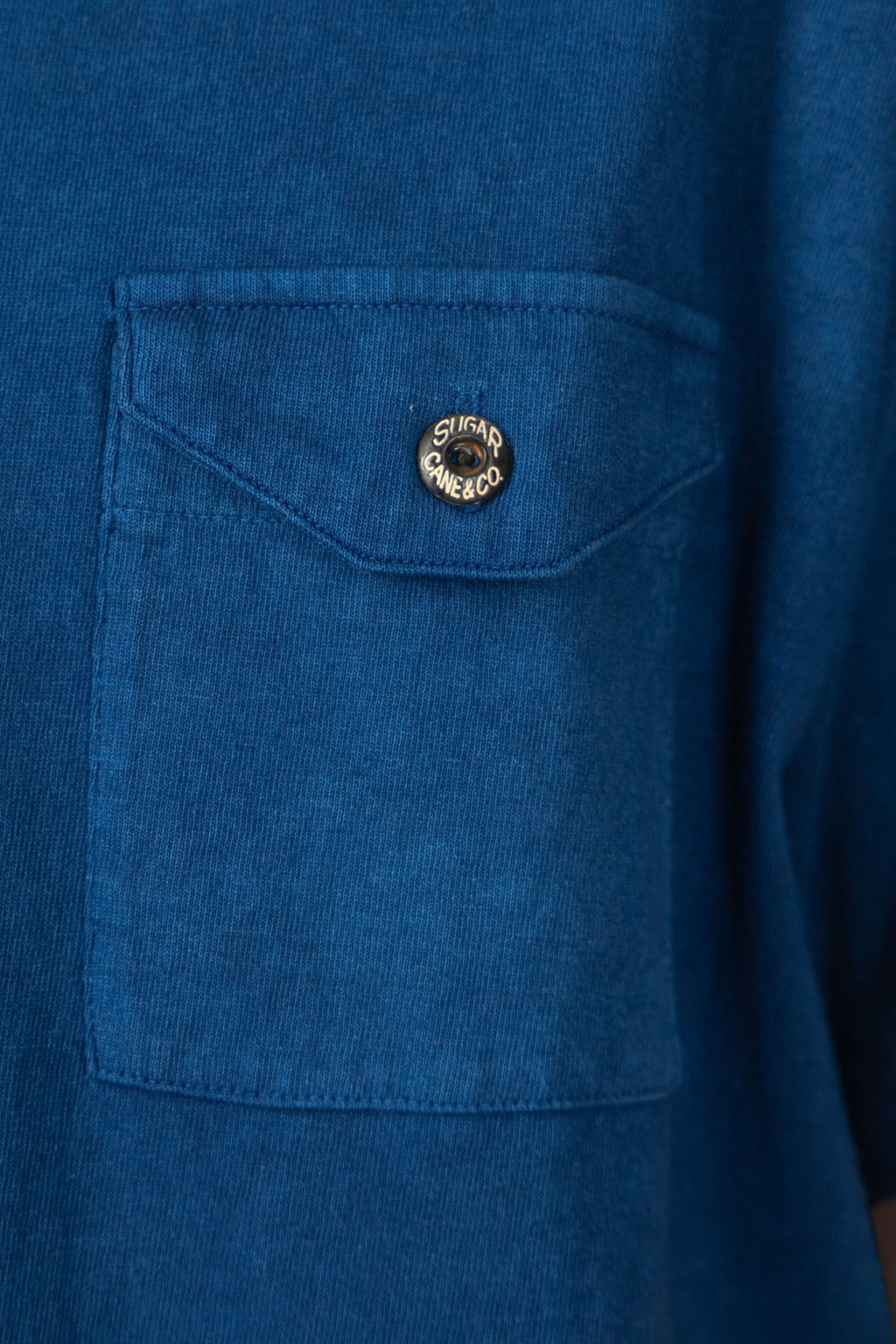 Fiction Romance - 18s Cotton Indigo Dye Pocket Tee - Blue