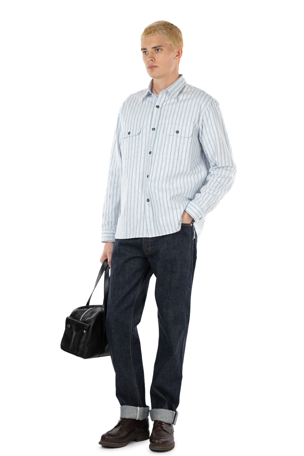 Sugar Cane - Fiction Romance - 6oz. Indigo Stripe Work Shirt