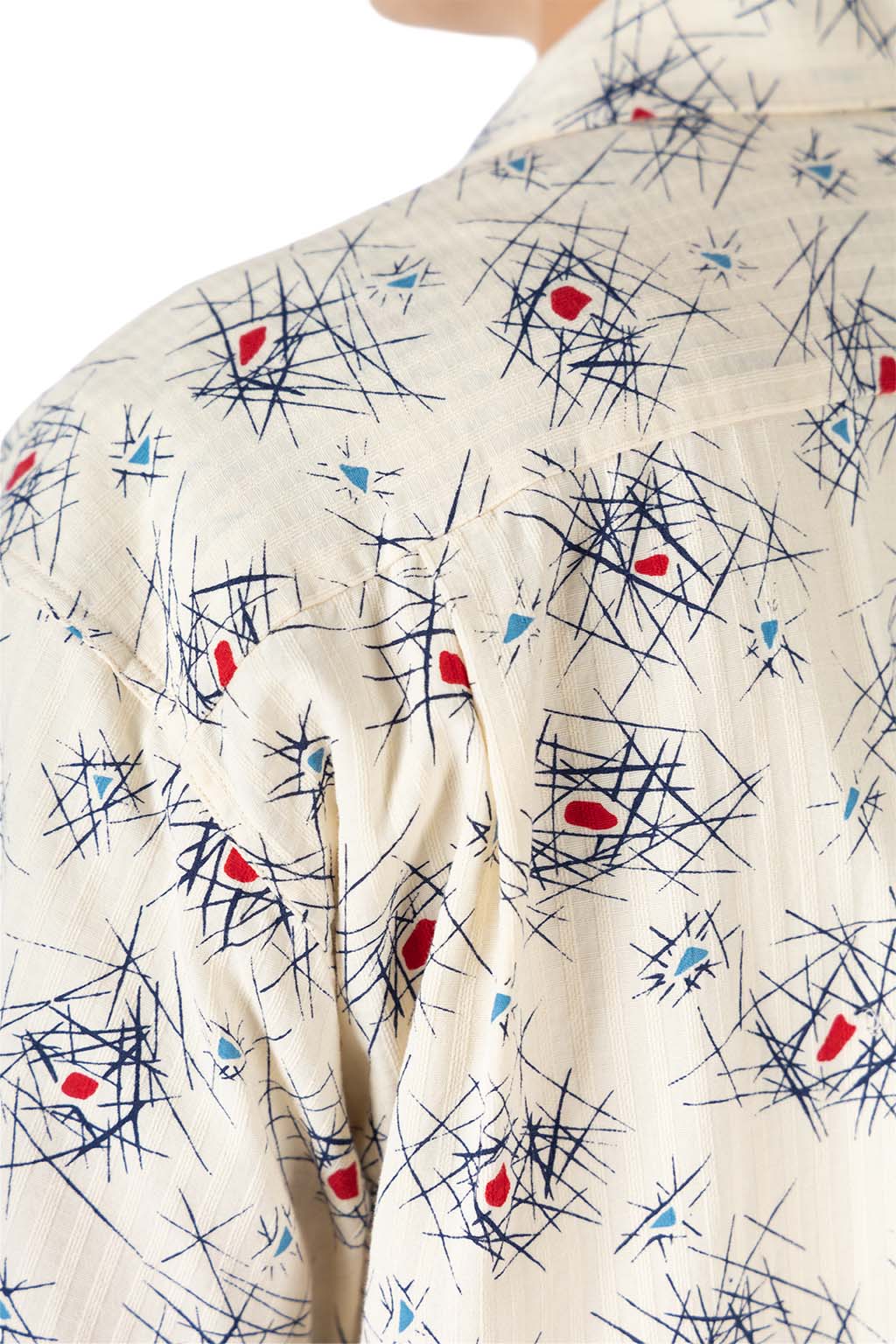 Sugar Cane - Star of Hollywood - Dobby Cotton Open Shirt - Atomic - Navy