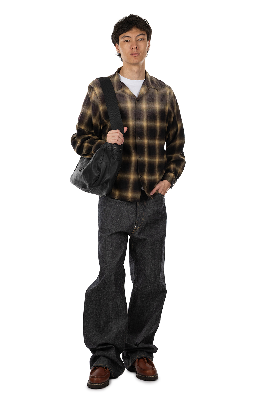 Taiga Takahashi - Lot.018 Newsboy Bag Small - Black Leather