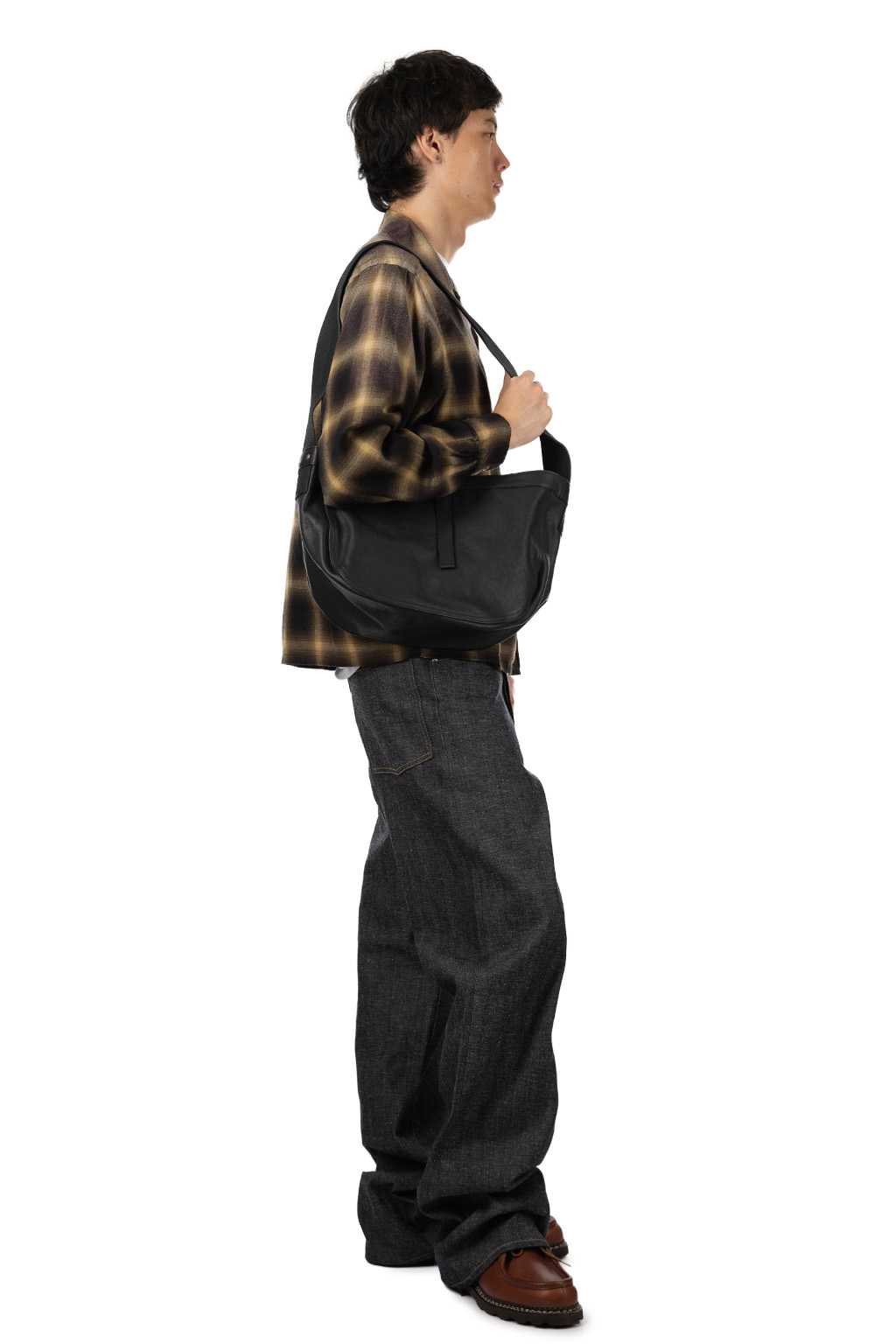 Taiga Takahashi - Lot.018 Newsboy Bag Small - Black Leather