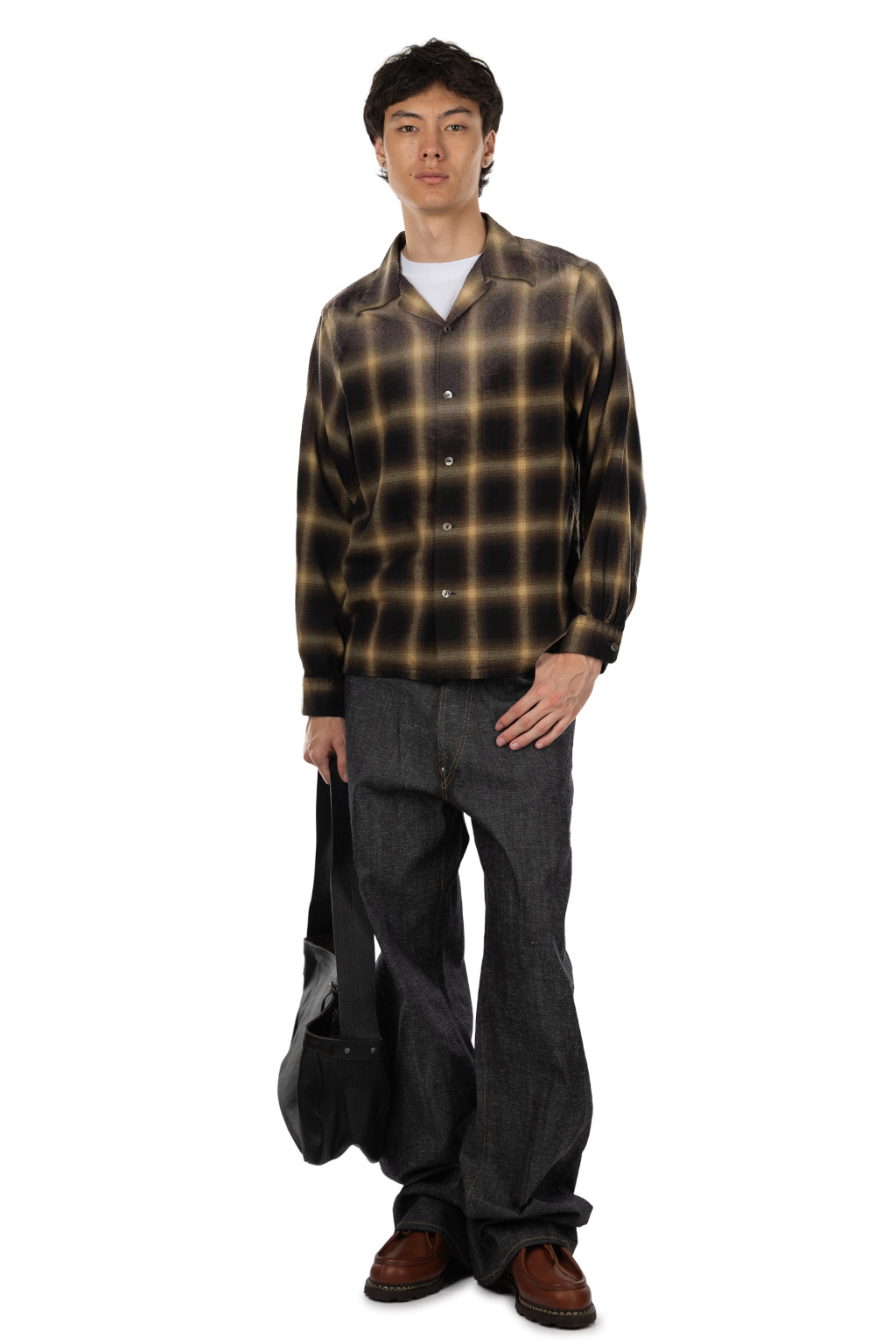 Taiga Takahashi - Lot.018 Newsboy Bag Small - Black Leather