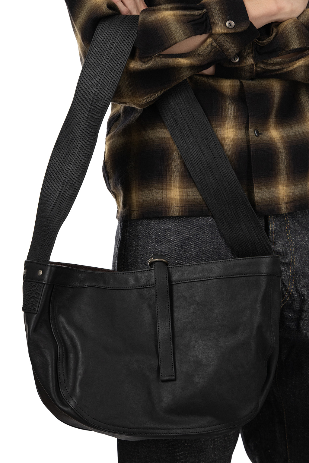 Taiga Takahashi - Lot.018 Newsboy Bag Small - Black Leather