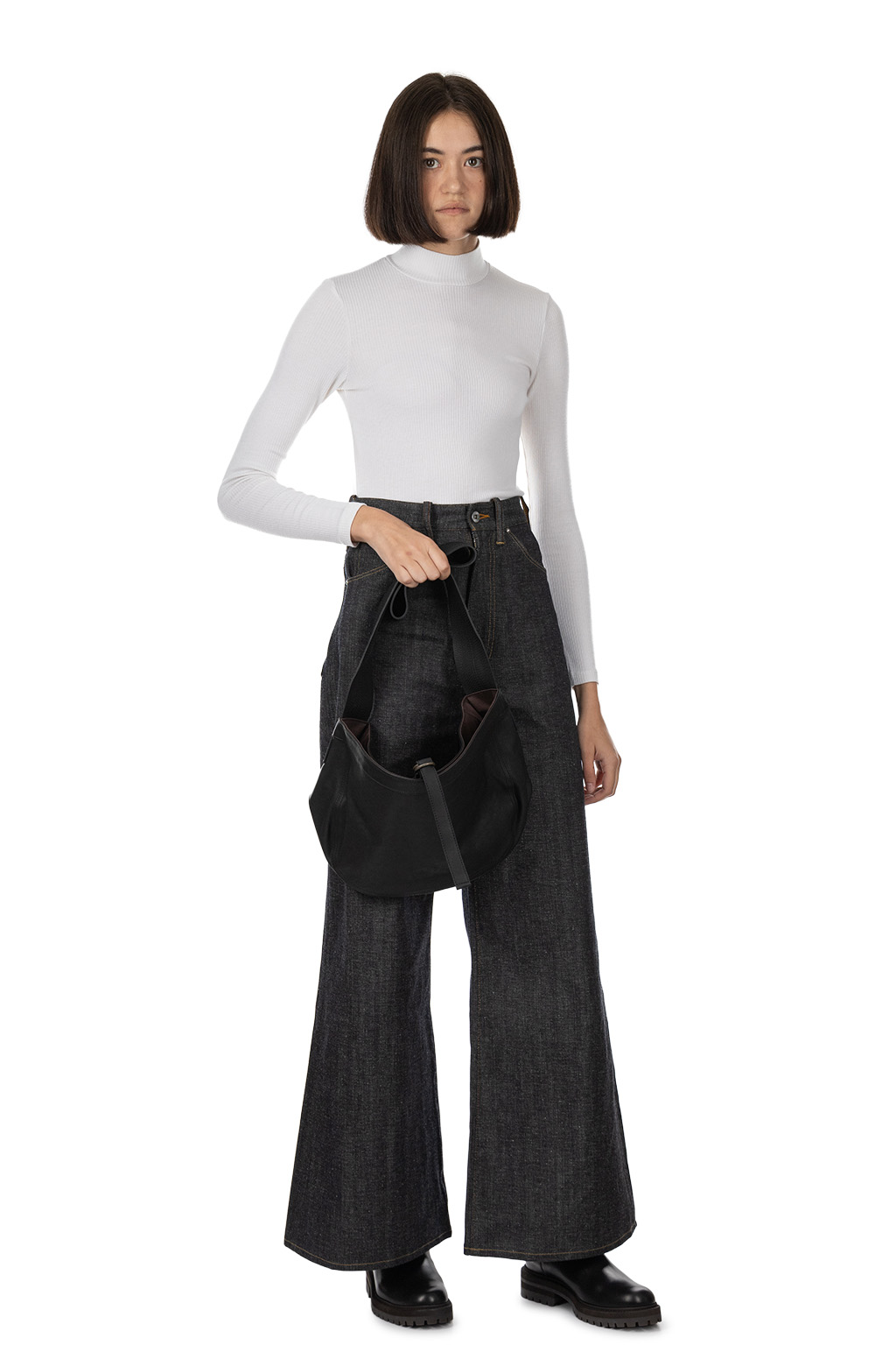 Taiga Takahashi - Lot.018 Newsboy Bag Small - Black Leather