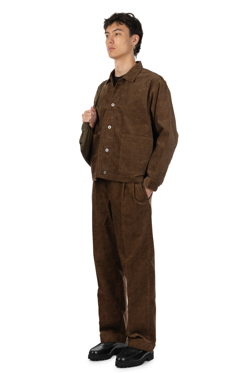 Taiga Takahashi - Lot.303 Coverall Jacket - Melange Brown