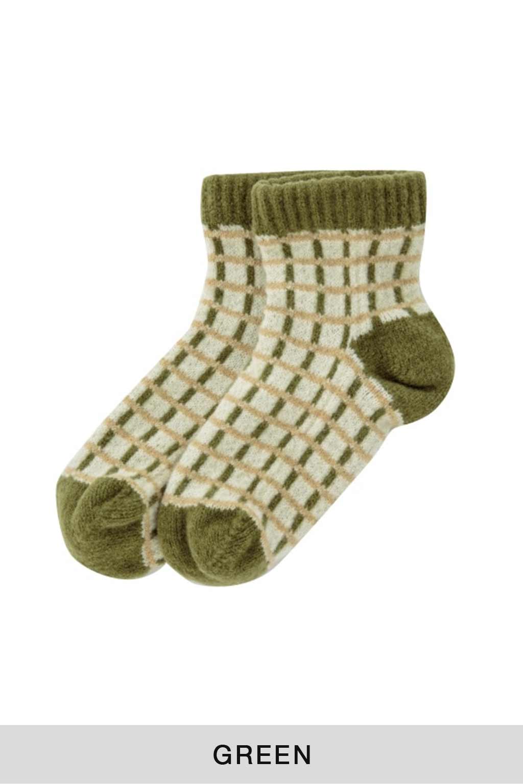 Tehtava - Fluffy Socks Check - 2 Color Choices
