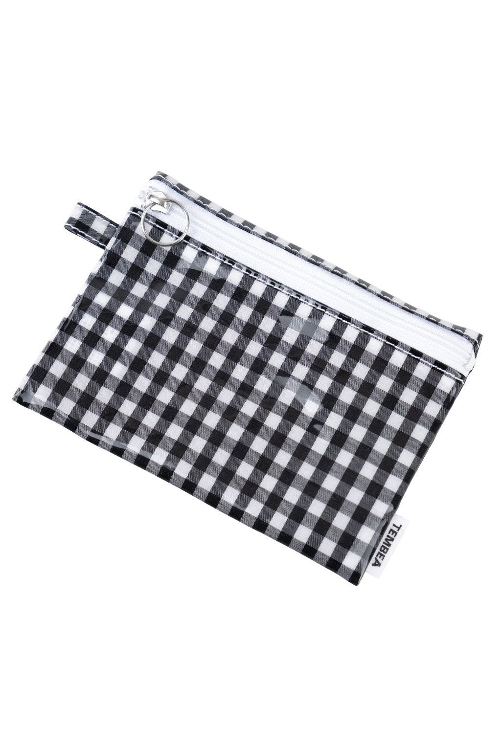 Tembea - Flat Pouch Medium - Gingham Black