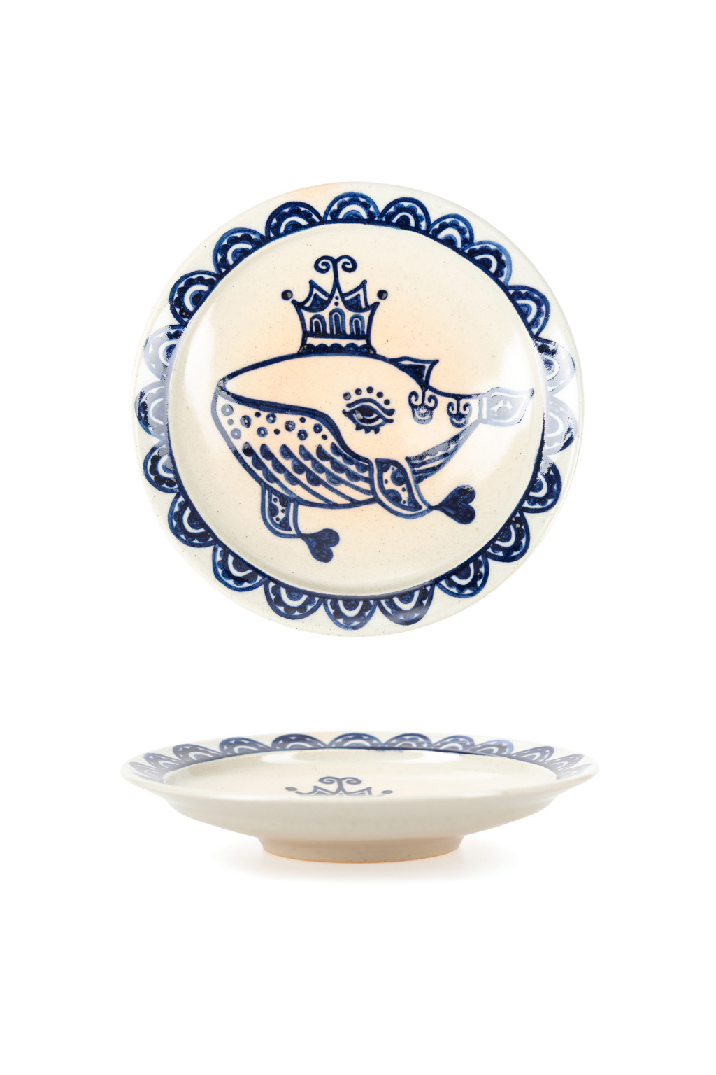 The Art of Japanese Ceramics - Ikuko - Whale Ceramic Dish Saucer