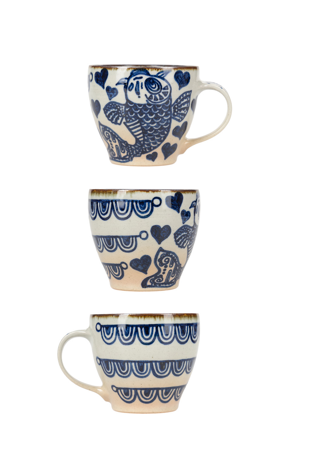 The Art of Japanese Ceramics - Ikuko - Lovely Koi-Carp Ceramic Mug - Large