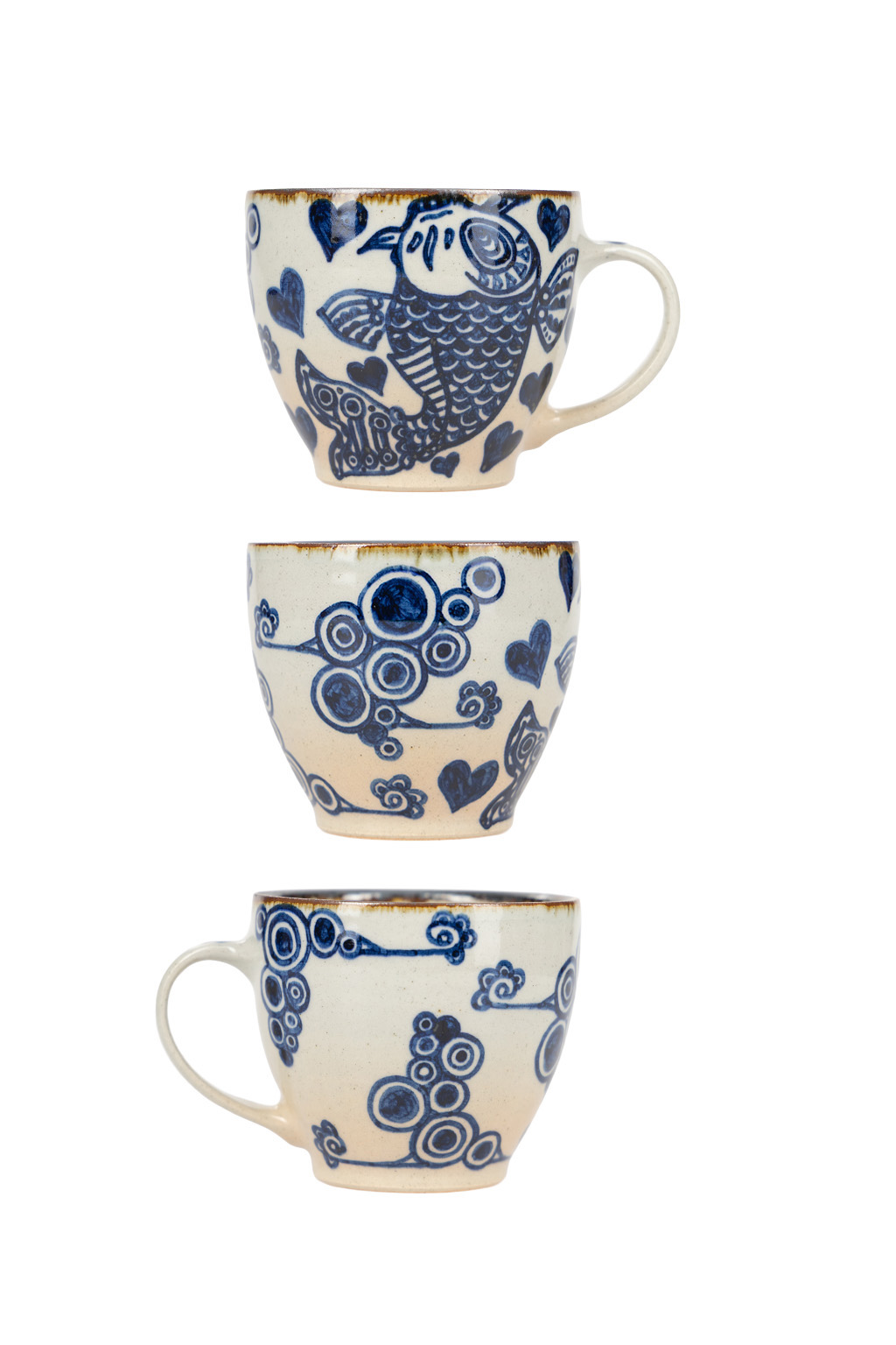 The Art of Japanese Ceramics - Ikuko - Lovely Koi-Carp Ceramic Mug - Large