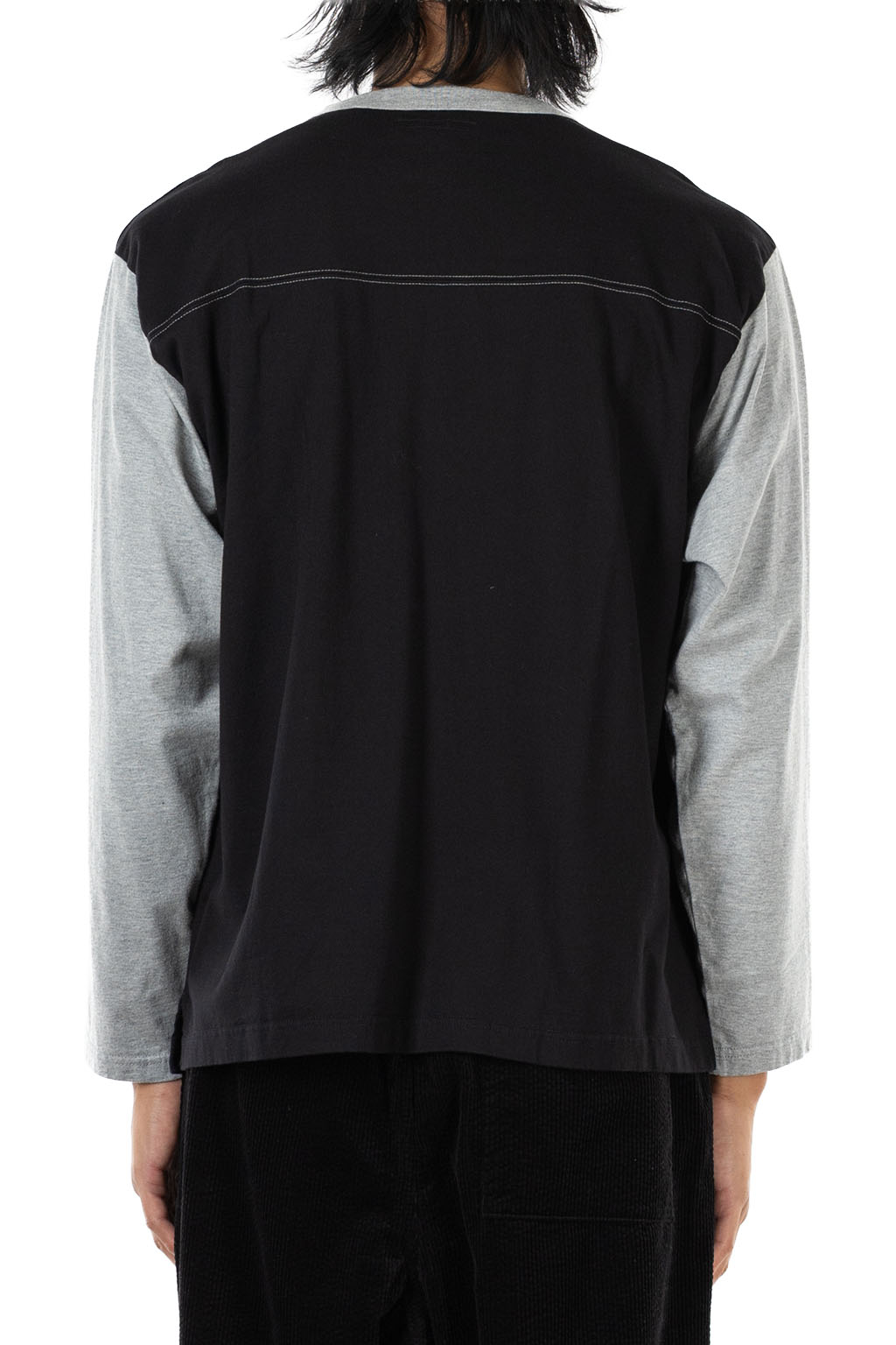 Tigre Brocante - 40/2 Modern Jersey Dirt Tracker LS T-Shirt - Black x Grey