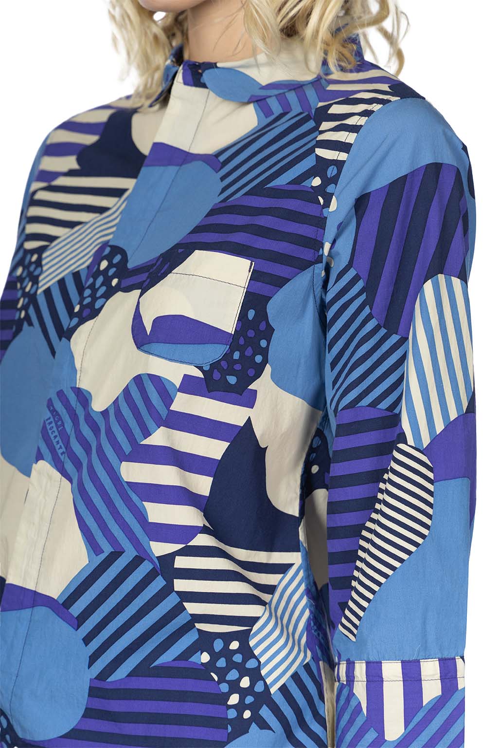 Tigre Brocante - Cotton Flower Esprit QT Sleeve Shirt - Blue