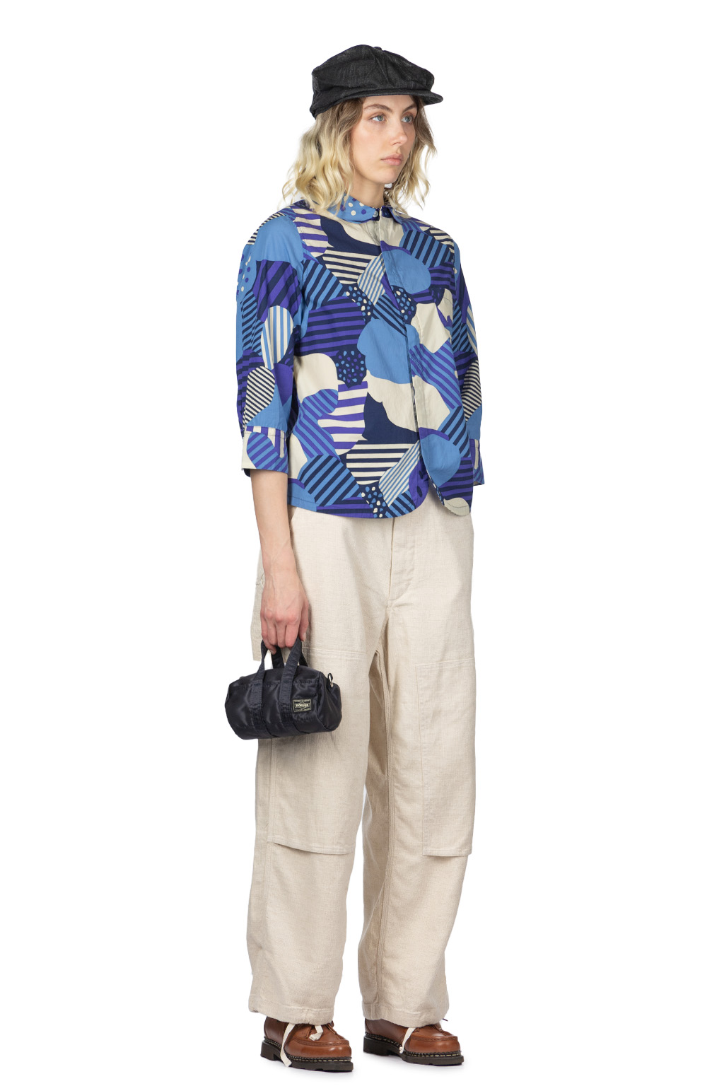 Tigre Brocante - Cotton Flower Esprit QT Sleeve Shirt - Blue