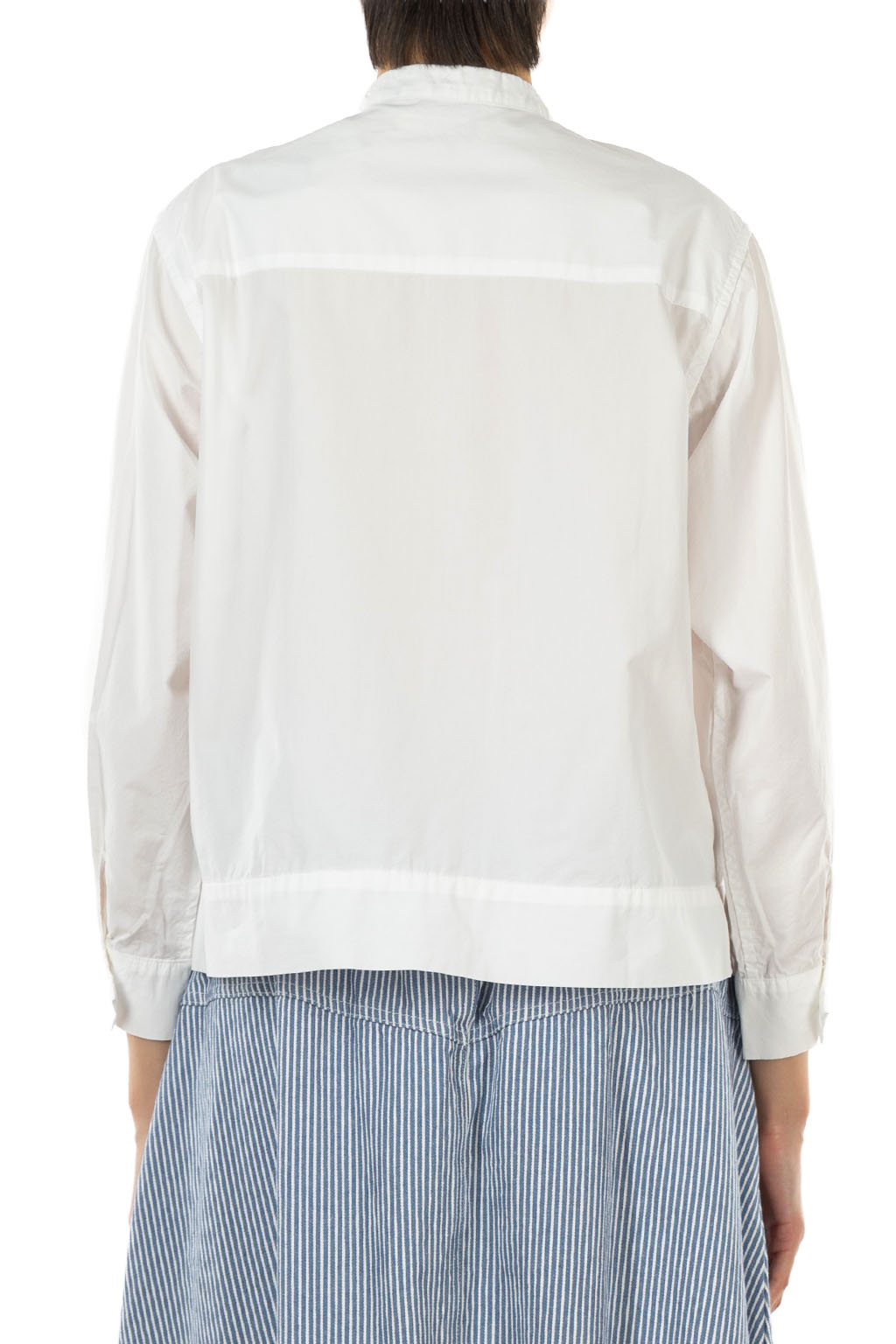 Tigre Brocante - Cotton Tencel Qipao Shirt - White