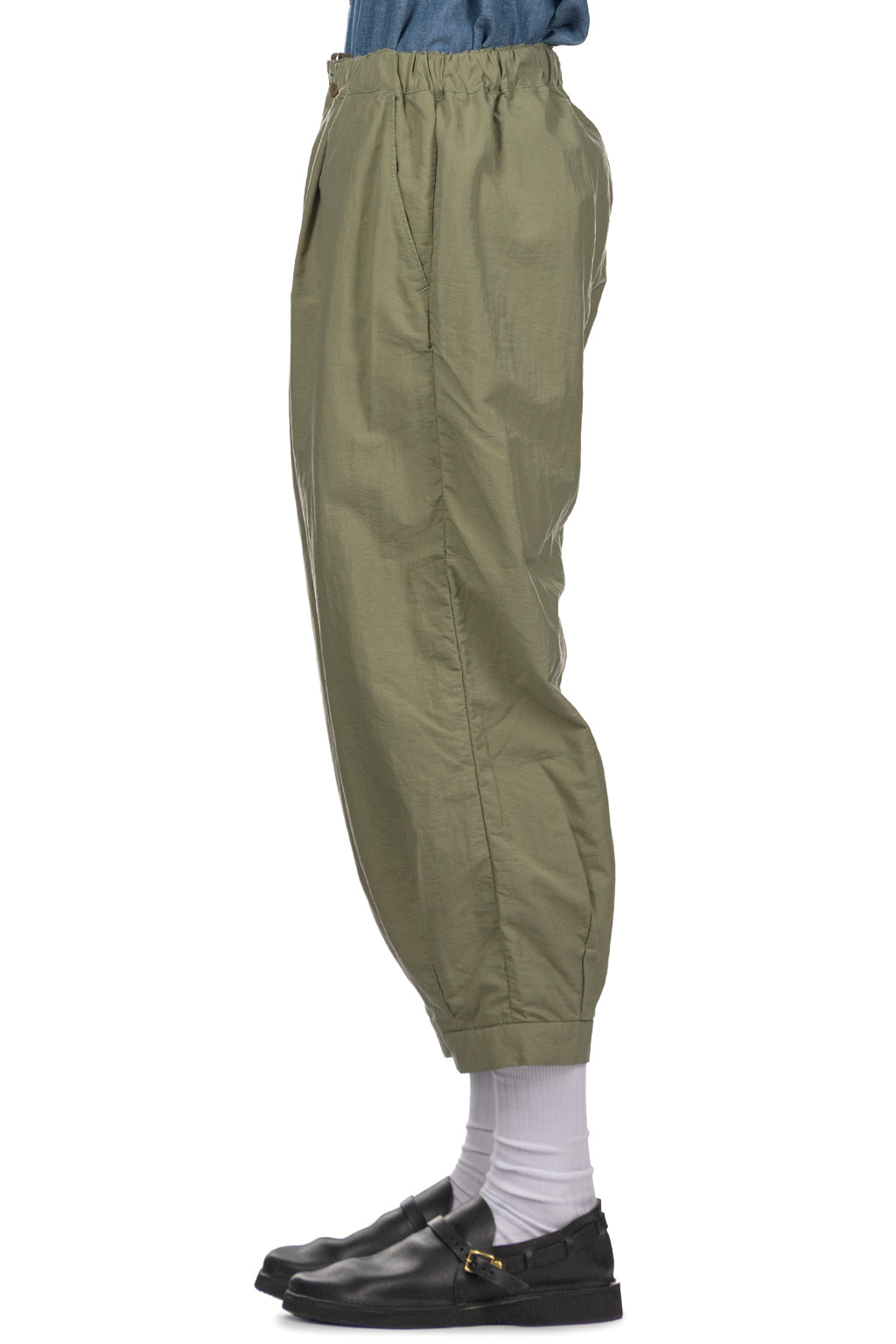 Tigre Brocante - Nylon Tusser Samurai Pants - Green